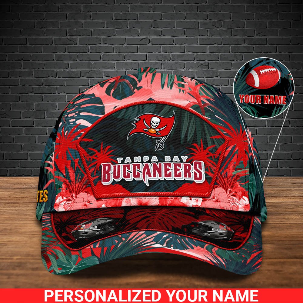 Alternative view of Tampa Bay Buccaneers Football Team Cap 2024 Version Personalized Your Name, Tropical Cap, Sport Gifts ETHY-53142