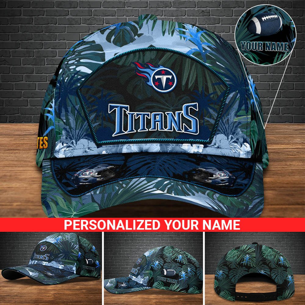 Tennessee Titans Football Team Cap 2024 Version Personalized Your Name, Tropical Cap, Sport Gifts ETHY-53142