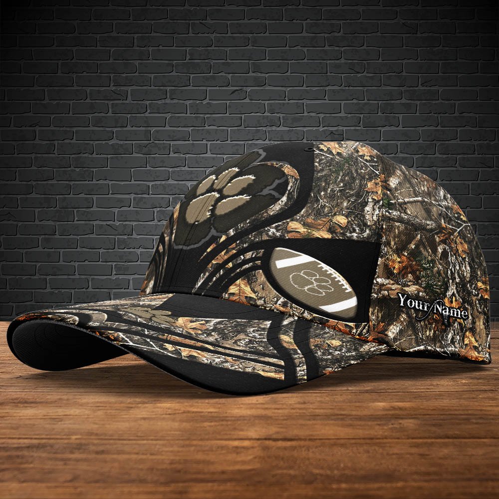 Alternative view of Clemson Tigers Camouflage Cap 2024 Version Customized Your Name, Football Team Cap For Fans ETHY-53591