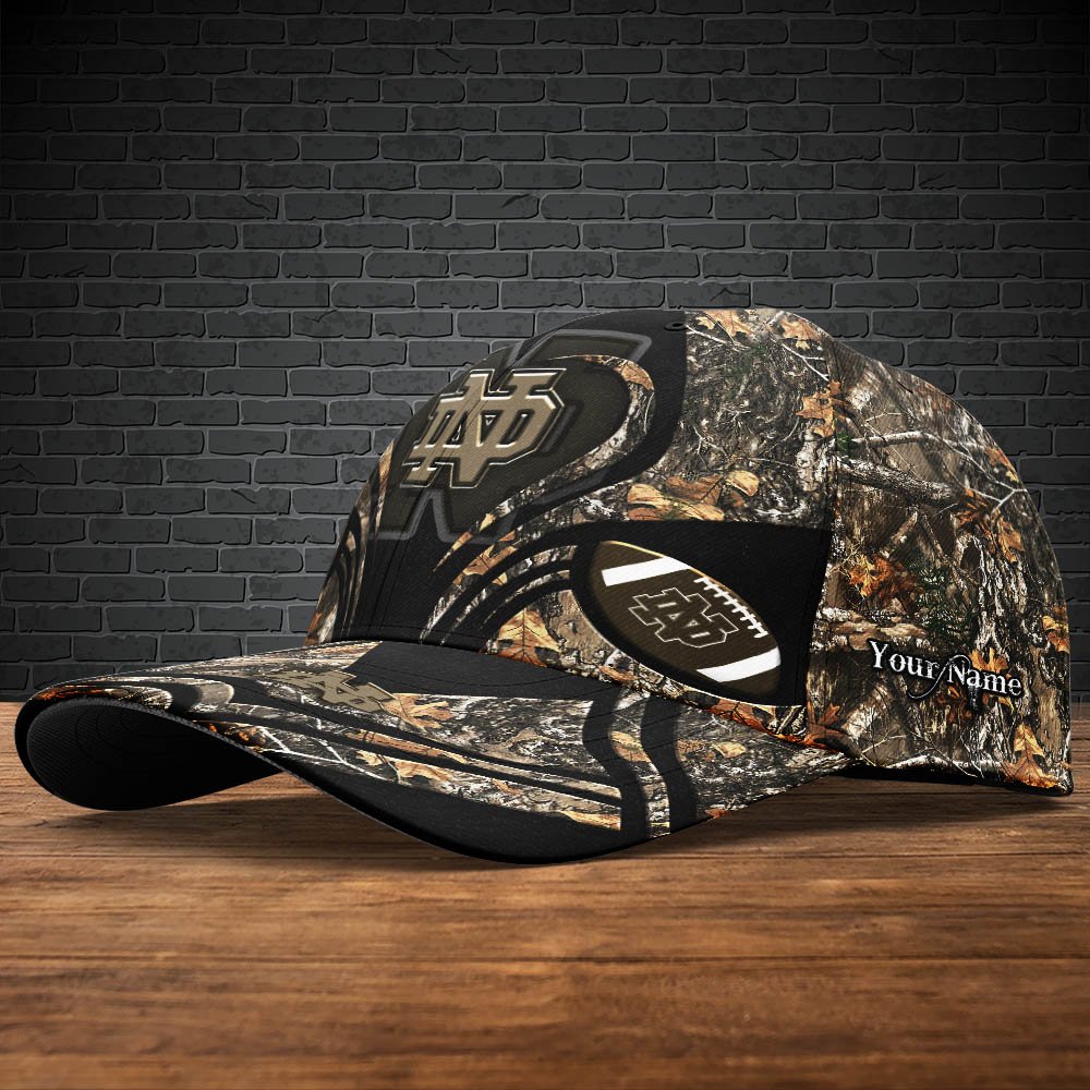 Alternative view of Notre Dame Fighting Irish Camouflage Cap 2024 Version Customized Your Name, Football Team Cap For Fans ETHY-53591