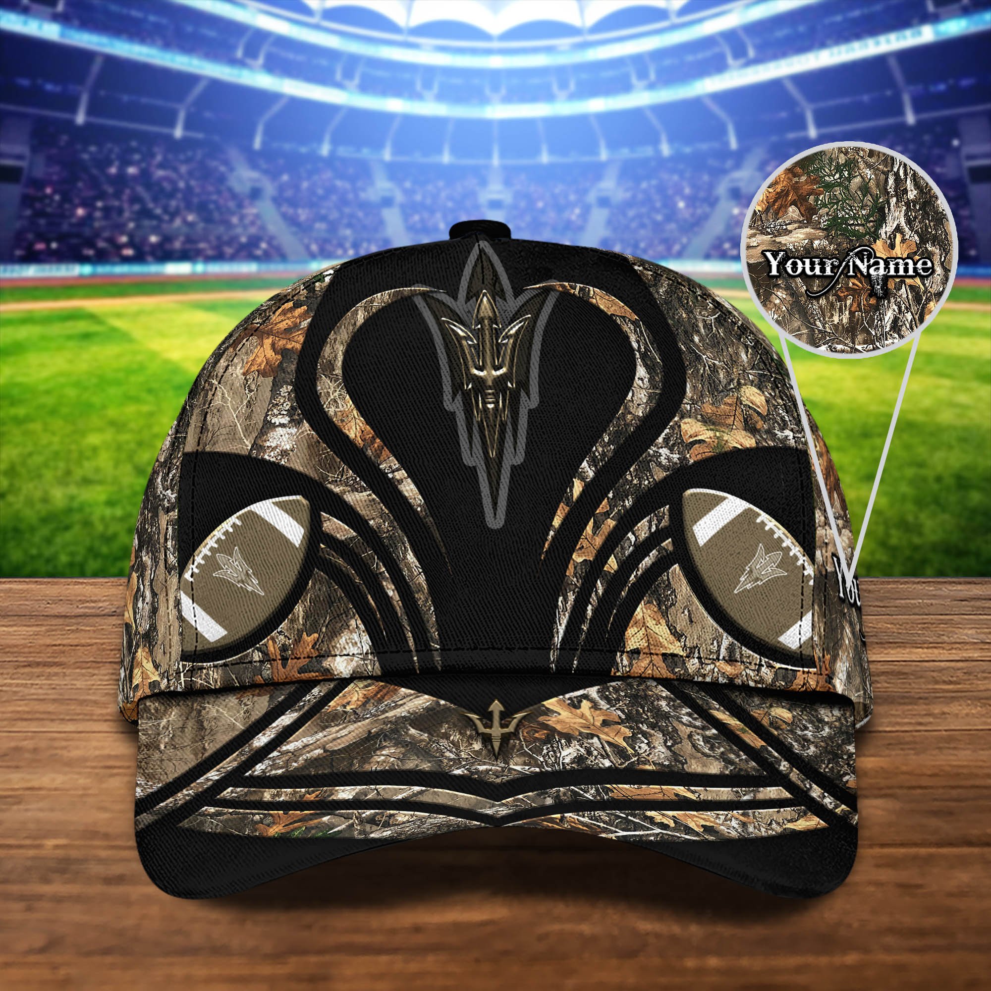 Arizona State Sun Devils Camouflage Cap 2024 Version Customized Your Name, Football Team Cap For Fans ETHY-53591