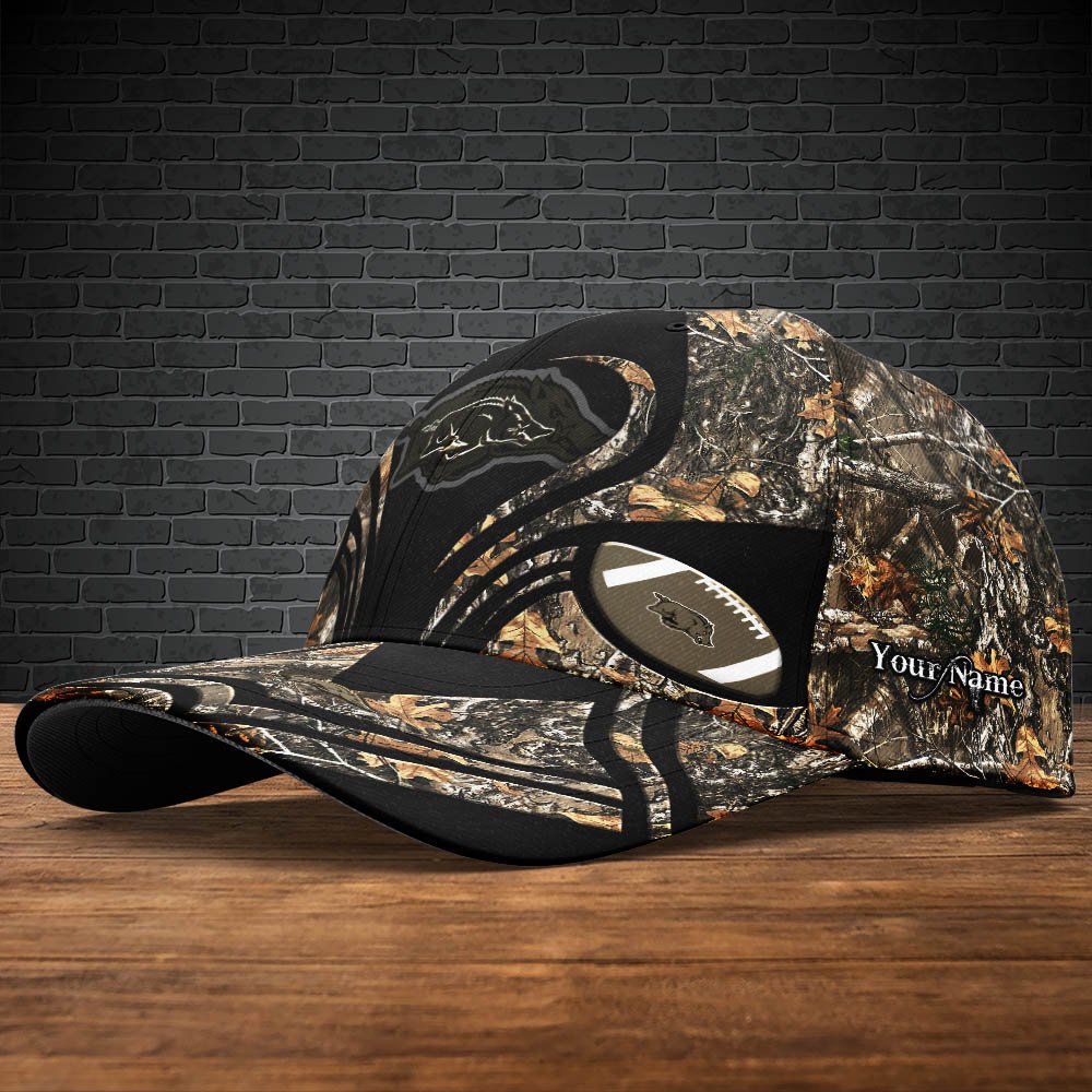 Alternative view of Arkansas Razorbacks Camouflage Cap 2024 Version Customized Your Name, Football Team Cap For Fans ETHY-53591