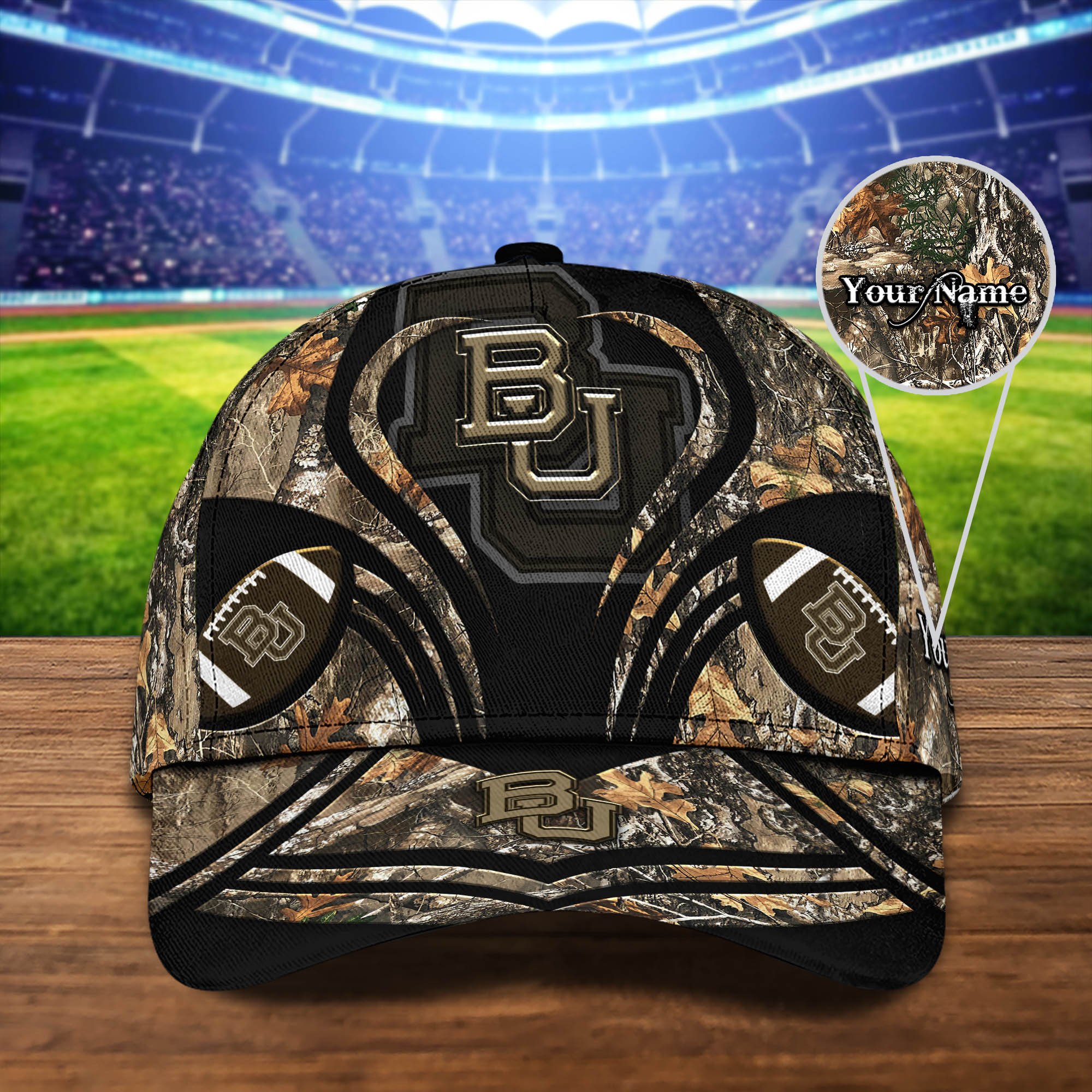 Baylor Bears Camouflage Cap 2024 Version Customized Your Name, Football Team Cap For Fans ETHY-53591