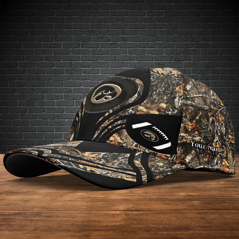 Alternative view of Iowa Hawkeyes Camouflage Cap 2024 Version Customized Your Name, Football Team Cap For Fans ETHY-53591