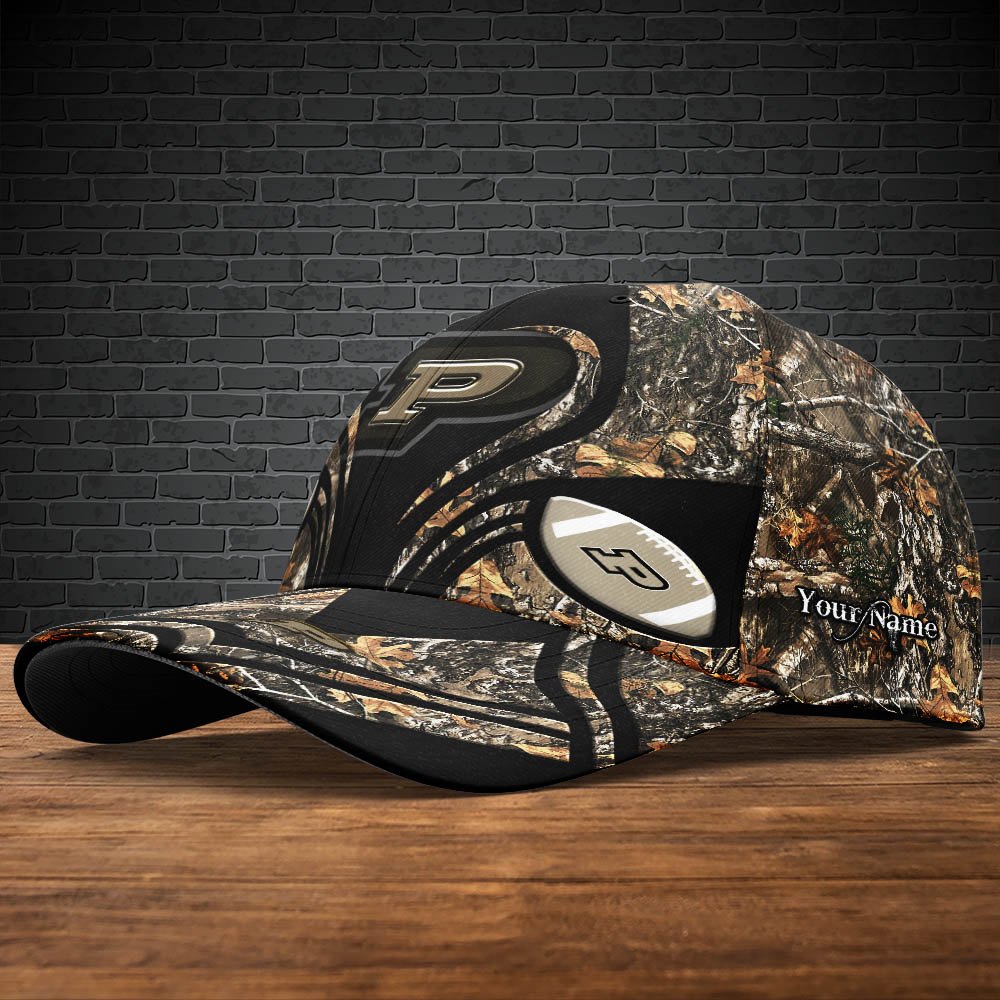 Alternative view of Purdue Boilermakers Camouflage Cap 2024 Version Customized Your Name, Football Team Cap For Fans ETHY-53591