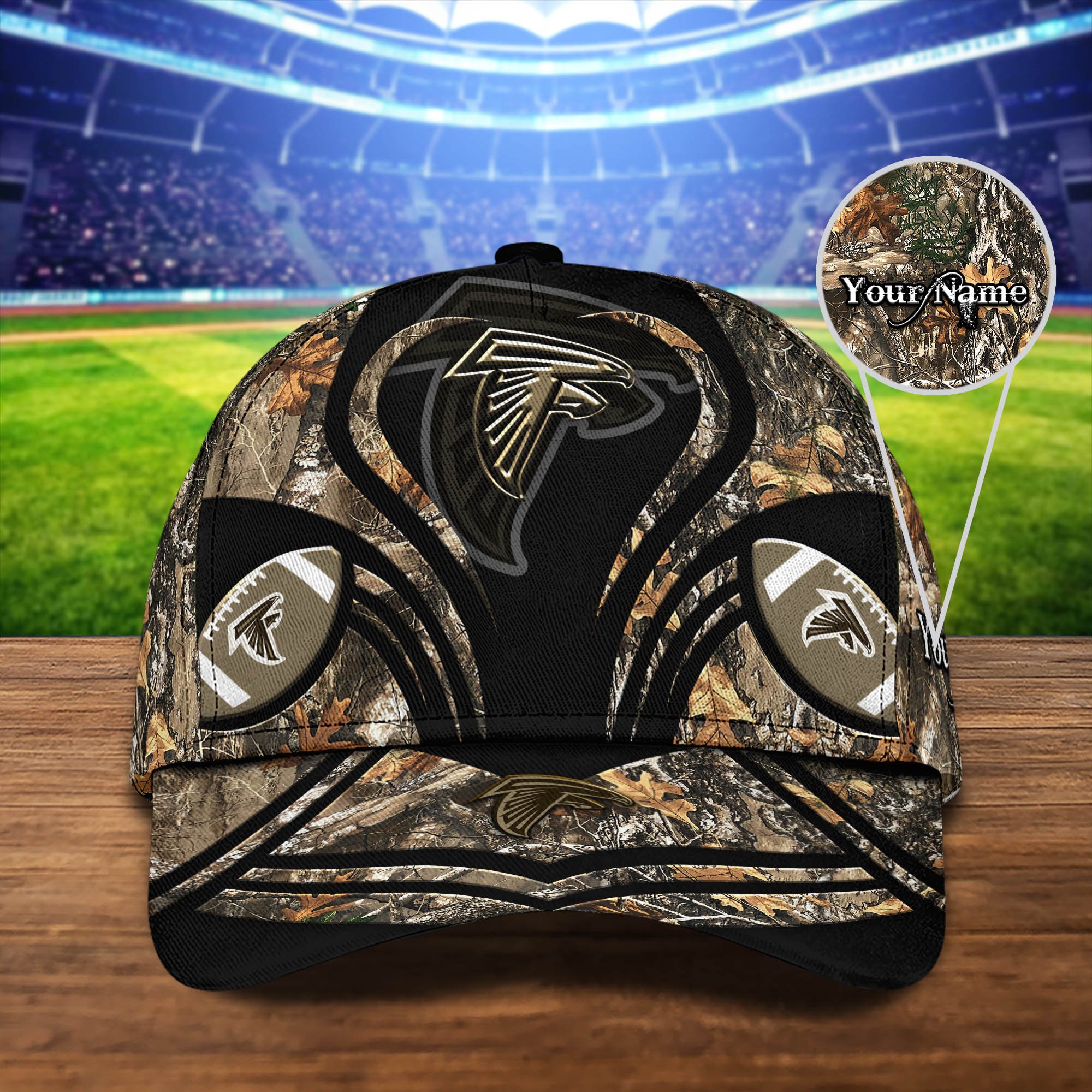 Atlanta Falcons Camouflage Cap 2024 Version Customized Your Name, Football Team Cap For Fans ETHY-53591