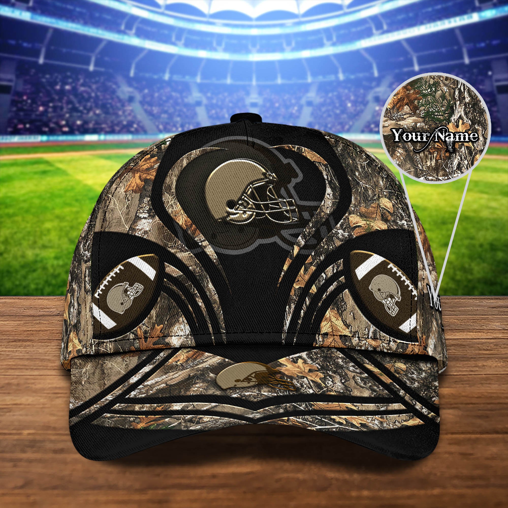 Cleveland Browns Camouflage Cap 2024 Version Customized Your Name, Football Team Cap For Fans ETHY-53591