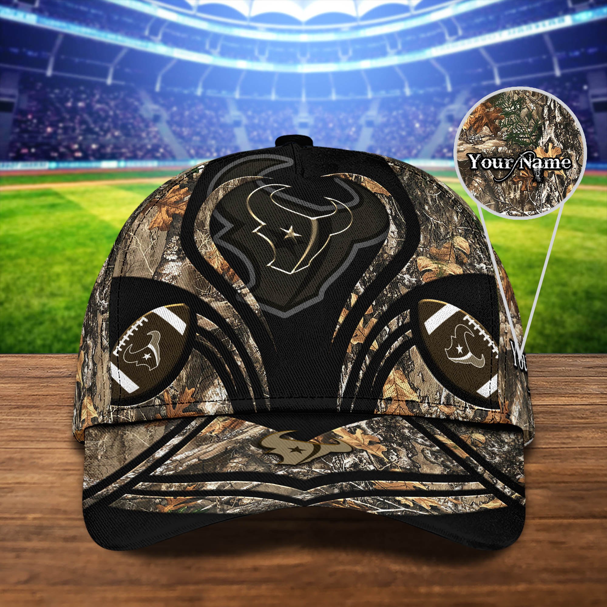 Houston Texans Camouflage Cap 2024 Version Customized Your Name, Football Team Cap For Fans ETHY-53591