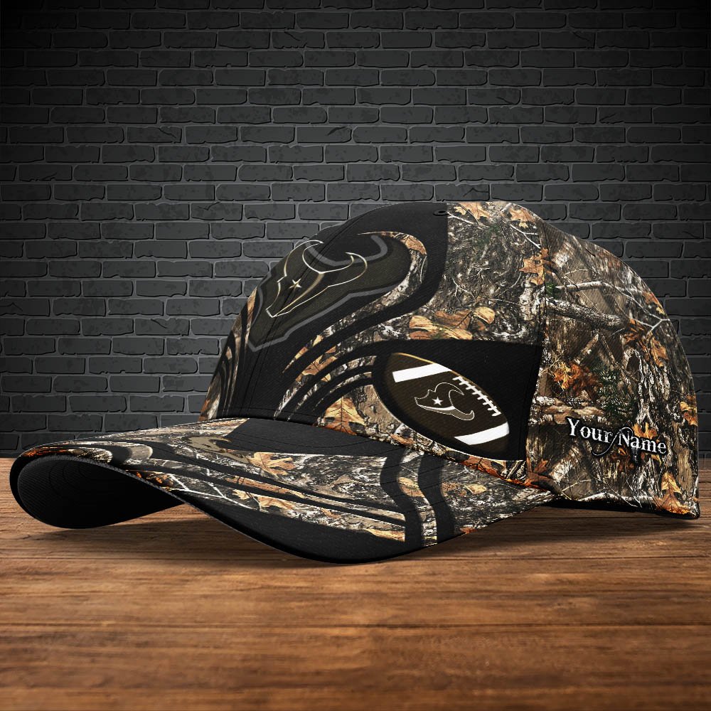 Alternative view of Houston Texans Camouflage Cap 2024 Version Customized Your Name, Football Team Cap For Fans ETHY-53591