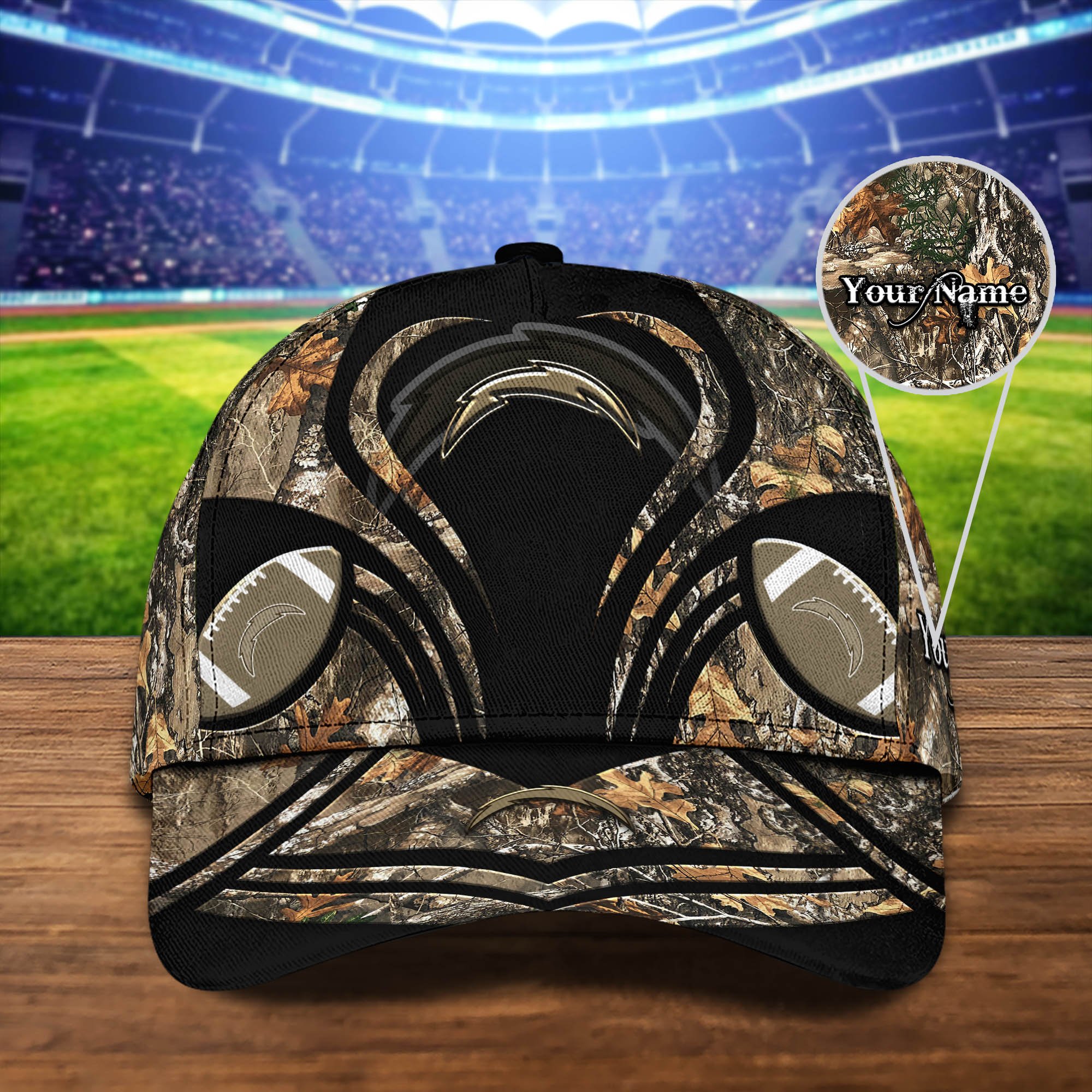 Los Angeles Chargers Camouflage Cap 2024 Version Customized Your Name, Football Team Cap For Fans ETHY-53591