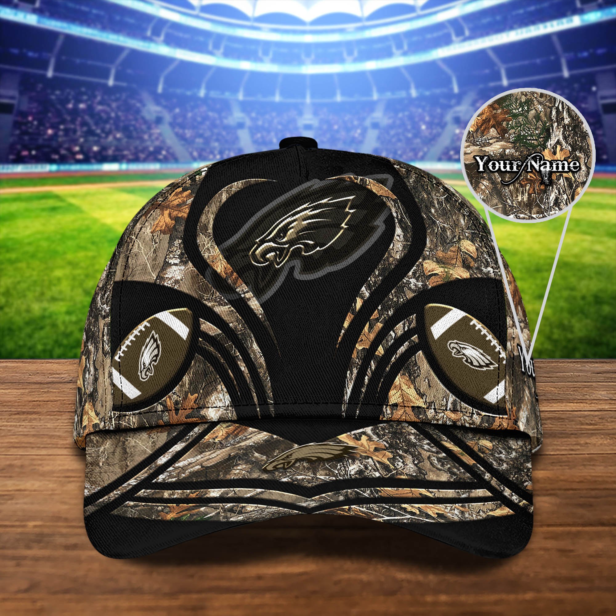 Philadelphia Eagles Camouflage Cap 2024 Version Customized Your Name, Football Team Cap For Fans ETHY-53591