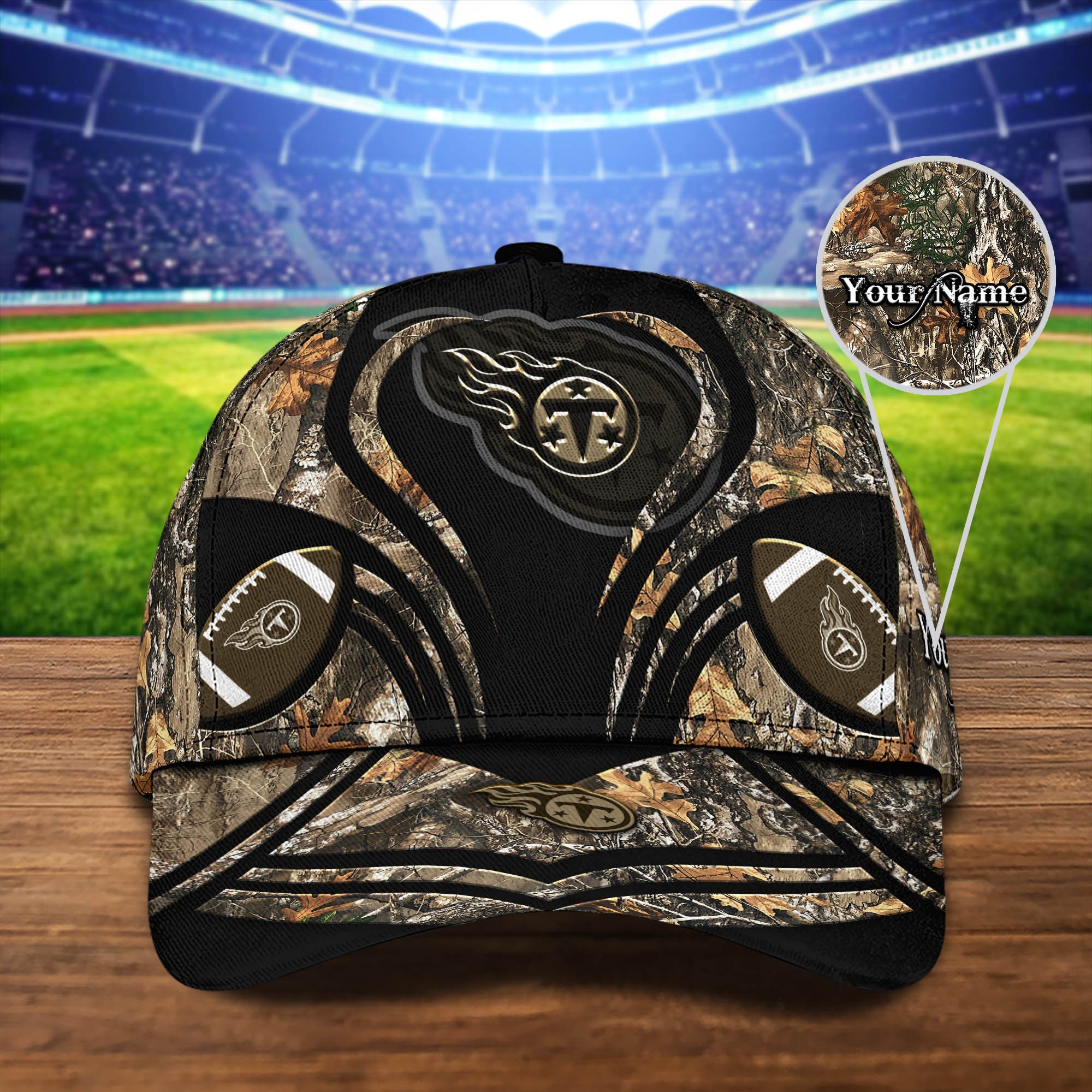 Tennessee Titans Camouflage Cap 2024 Version Customized Your Name, Football Team Cap For Fans ETHY-53591