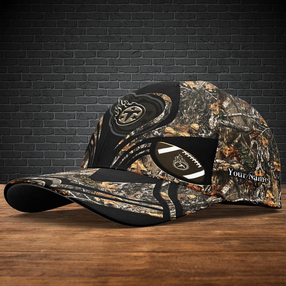 Alternative view of Tennessee Titans Camouflage Cap 2024 Version Customized Your Name, Football Team Cap For Fans ETHY-53591