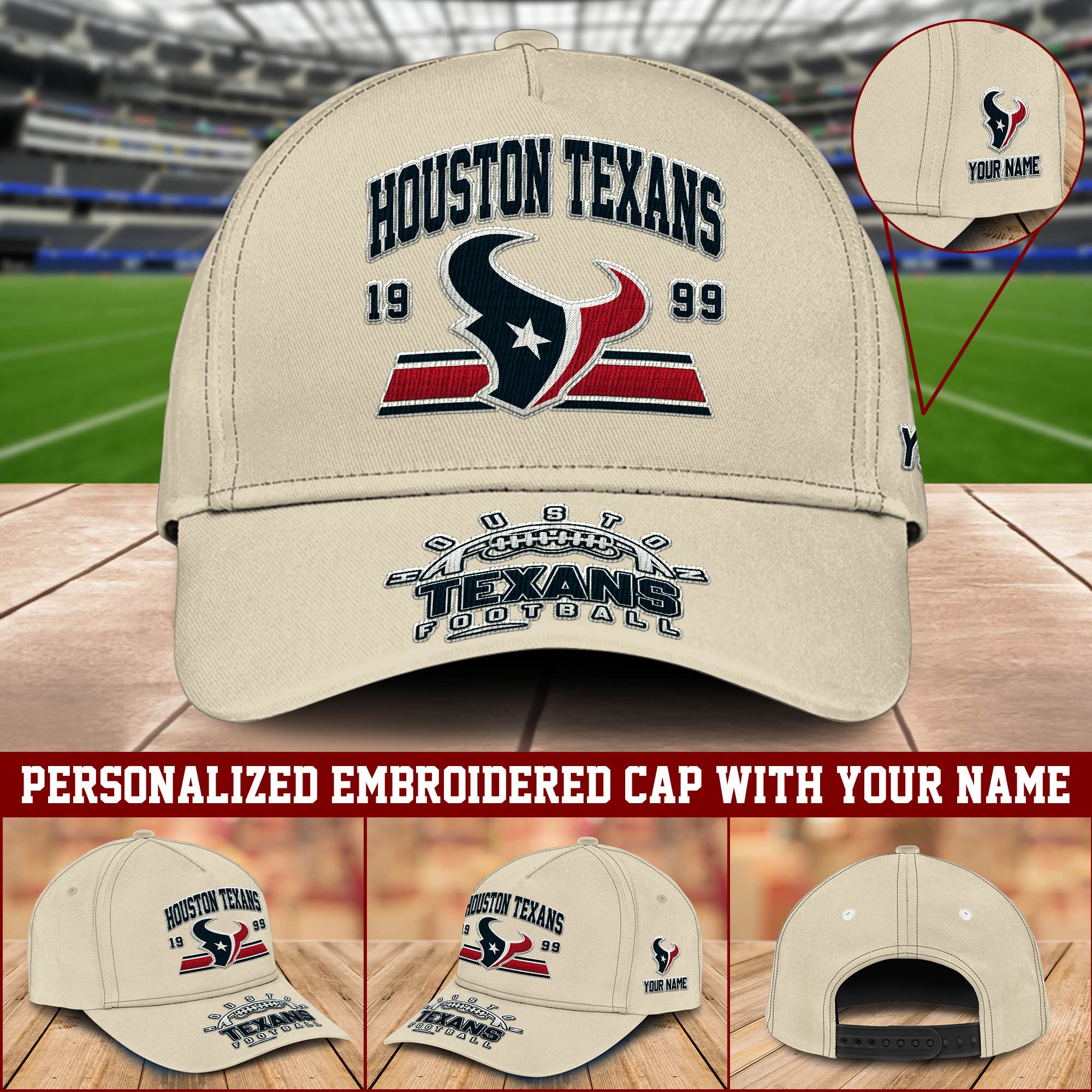 Houston Texans Embroidered Cap 2024 Version Personalized Your Name, Sport Team Cap, Sport Gifts ETHY-60111