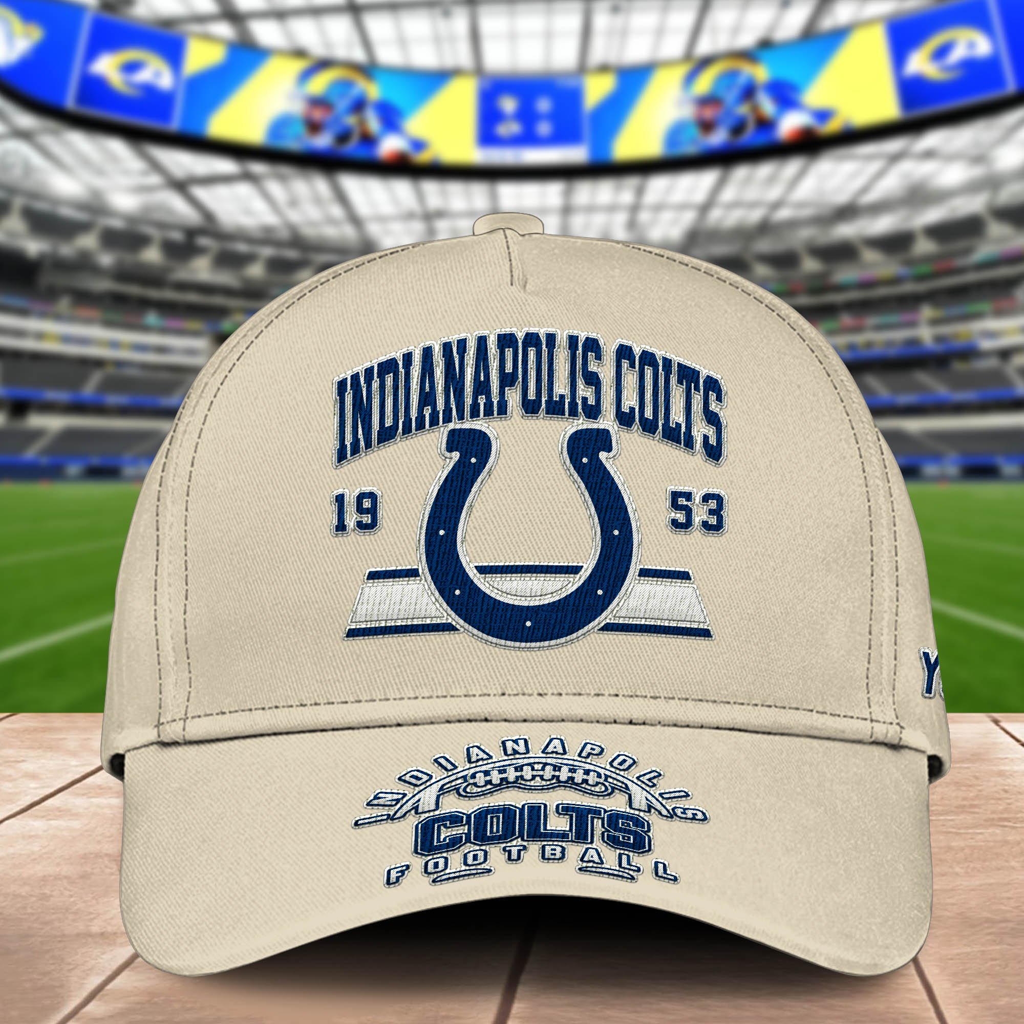 Alternative view of Indianapolis Colts Embroidered Cap 2024 Version Personalized Your Name, Sport Team Cap, Sport Gifts ETHY-60111