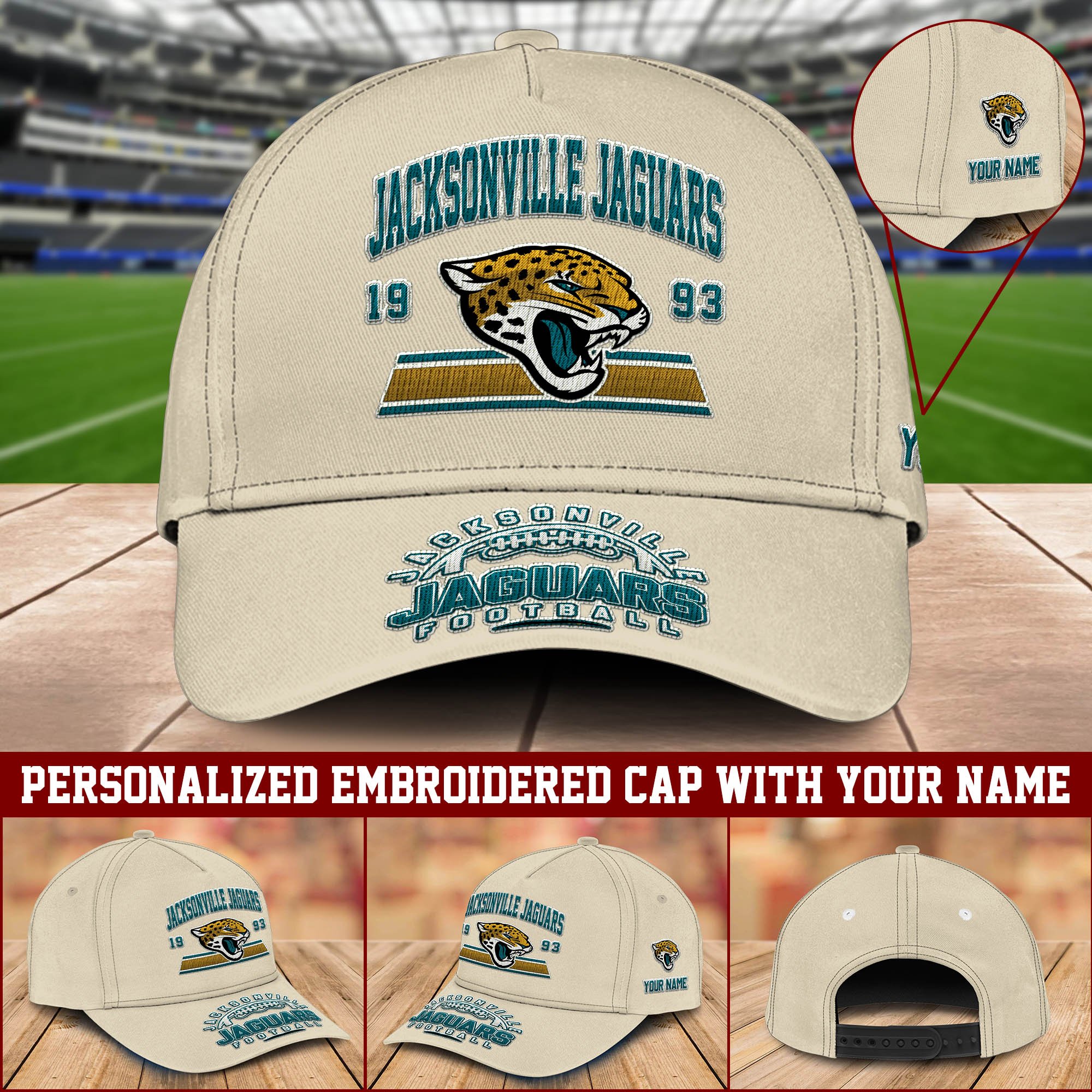 Jacksonville Jaguars Embroidered Cap 2024 Version Personalized Your Name, Sport Team Cap, Sport Gifts ETHY-60111