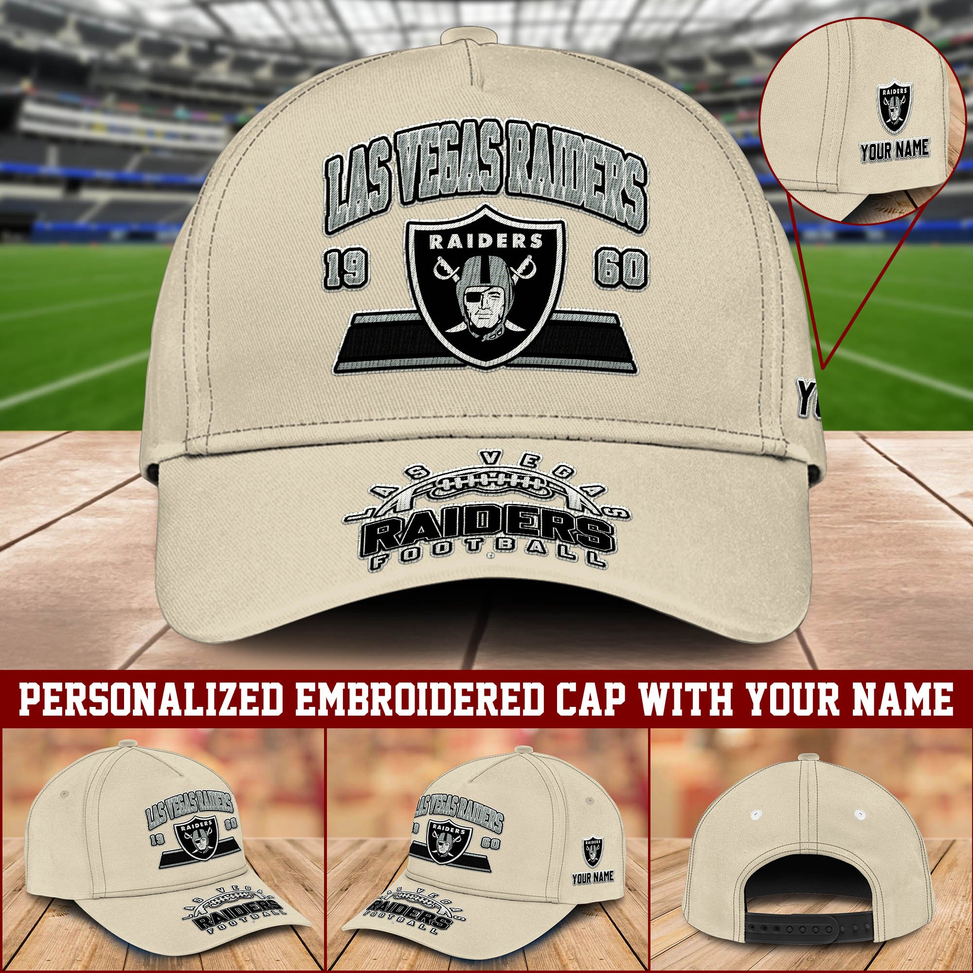 Las Vegas Raiders Embroidered Cap 2024 Version Personalized Your Name, Sport Team Cap, Sport Gifts ETHY-60111