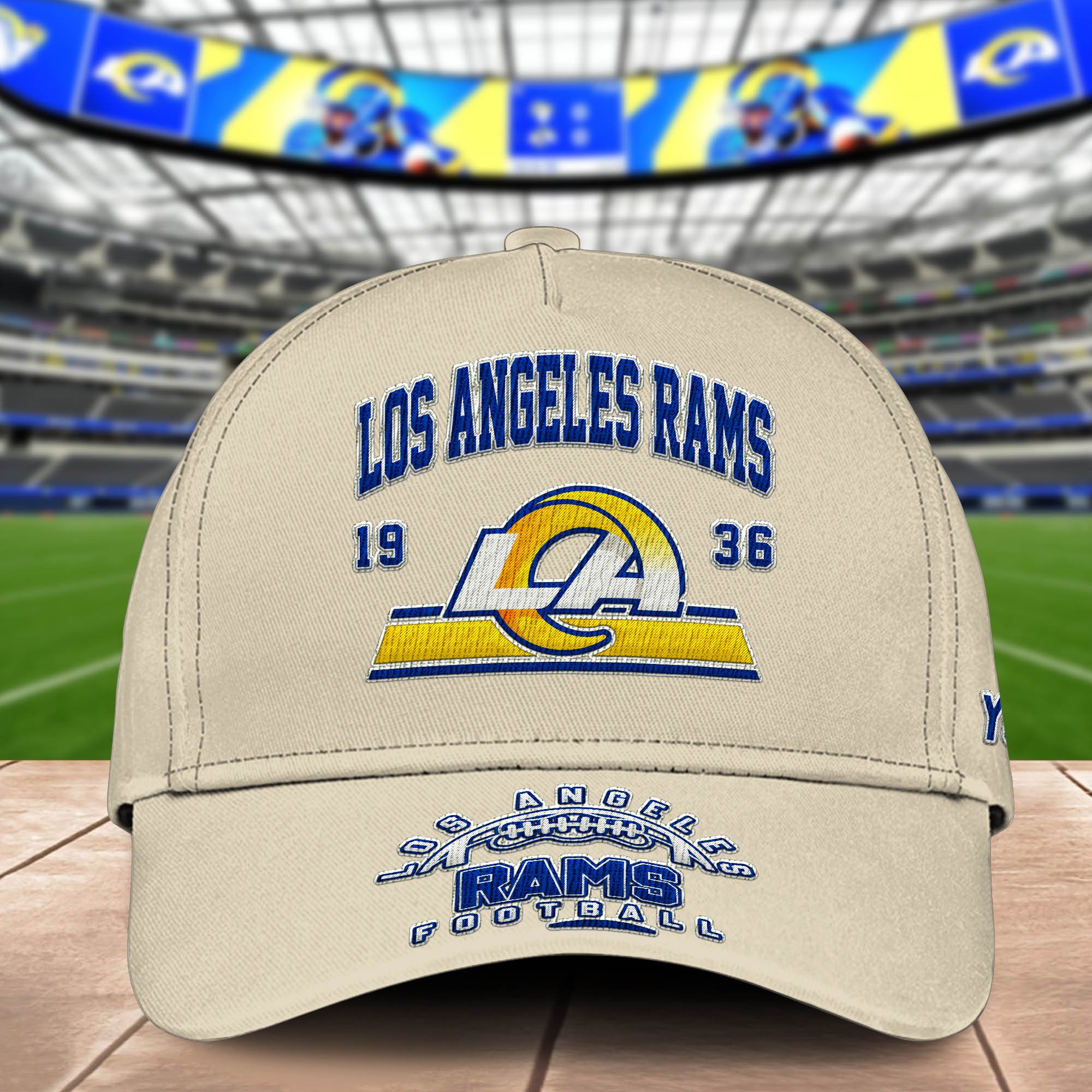 Alternative view of Los Angeles Rams Embroidered Cap 2024 Version Personalized Your Name, Sport Team Cap, Sport Gifts ETHY-60111