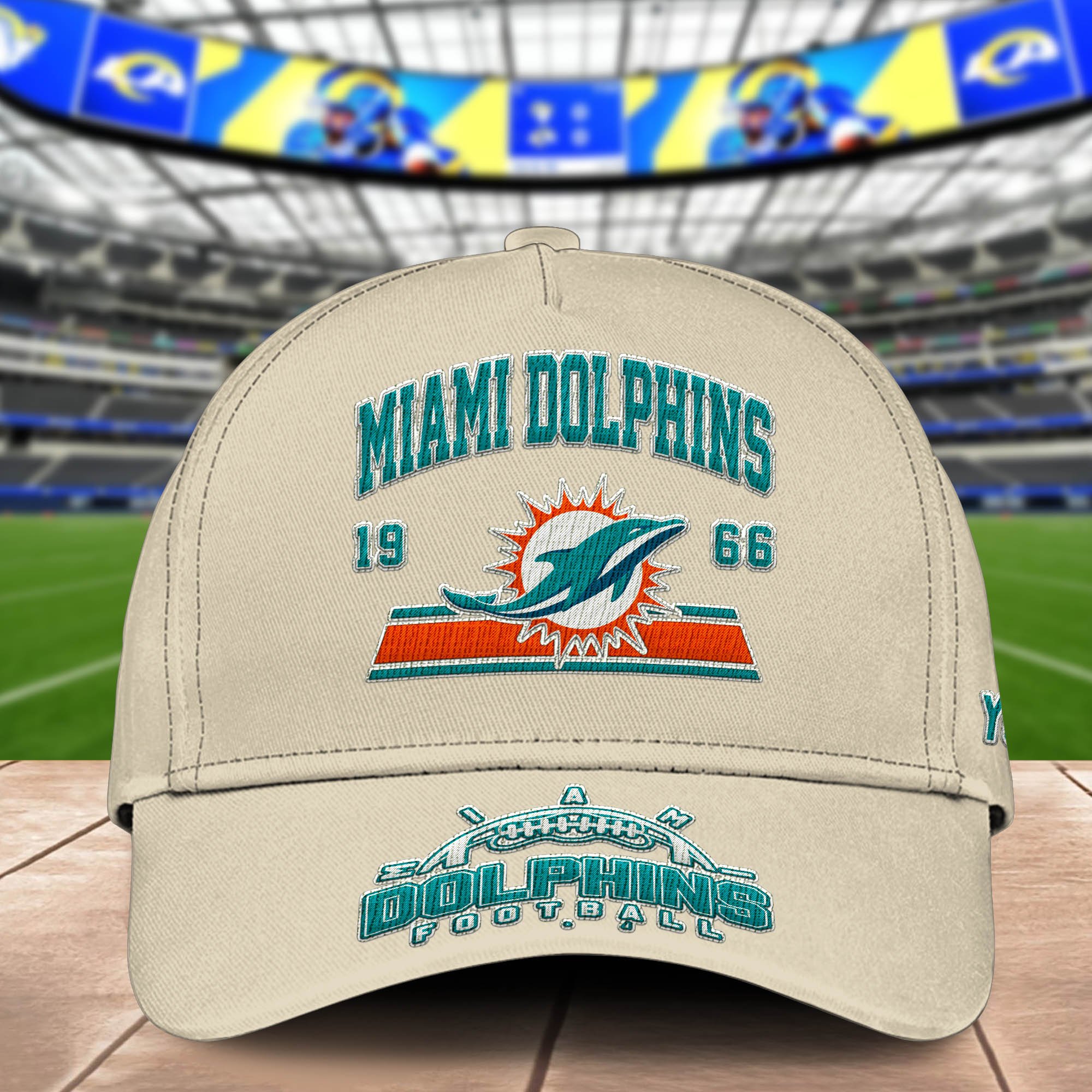 Alternative view of Miami Dolphins Embroidered Cap 2024 Version Personalized Your Name, Sport Team Cap, Sport Gifts ETHY-60111