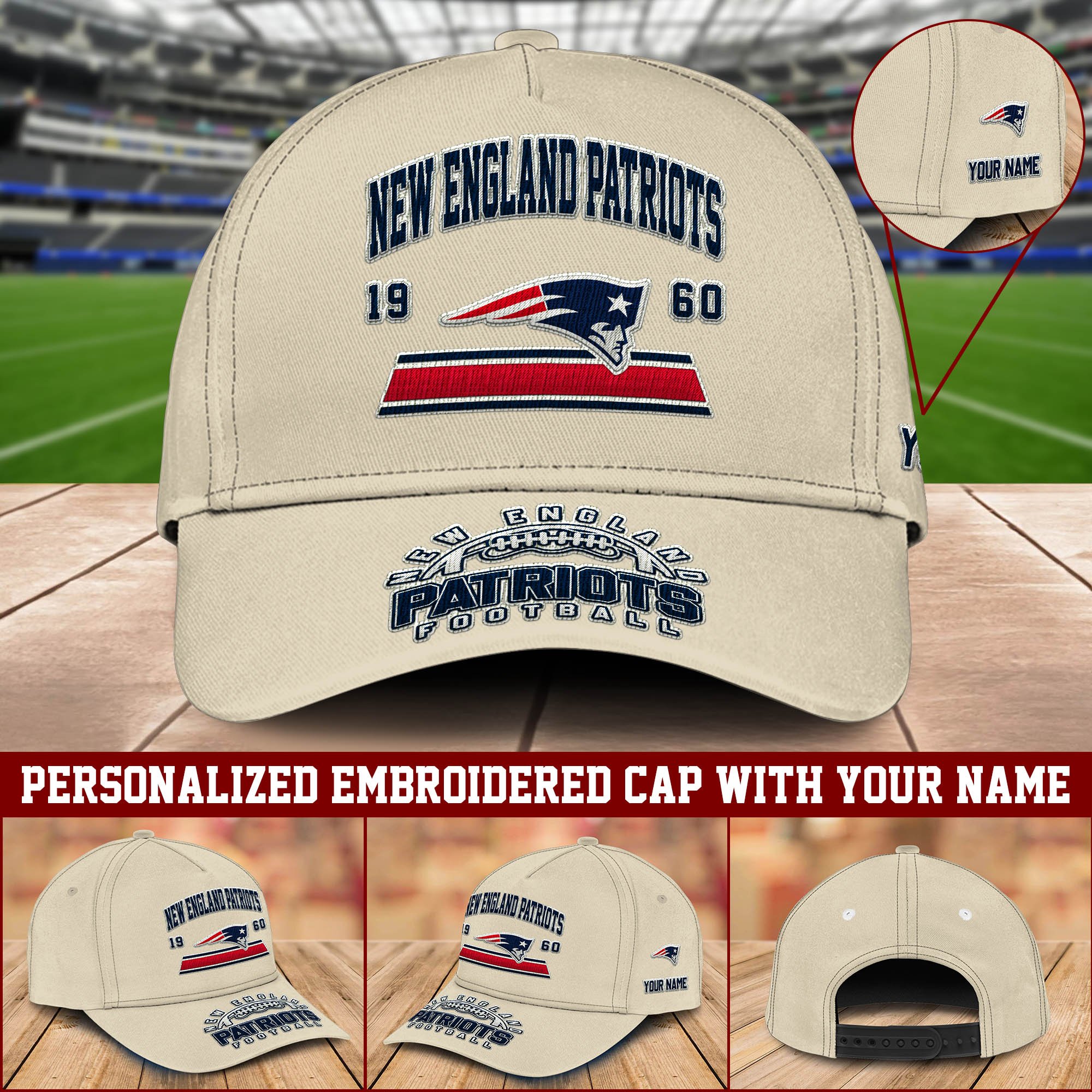 New England Patriots Embroidered Cap 2024 Version Personalized Your Name, Sport Team Cap, Sport Gifts ETHY-60111