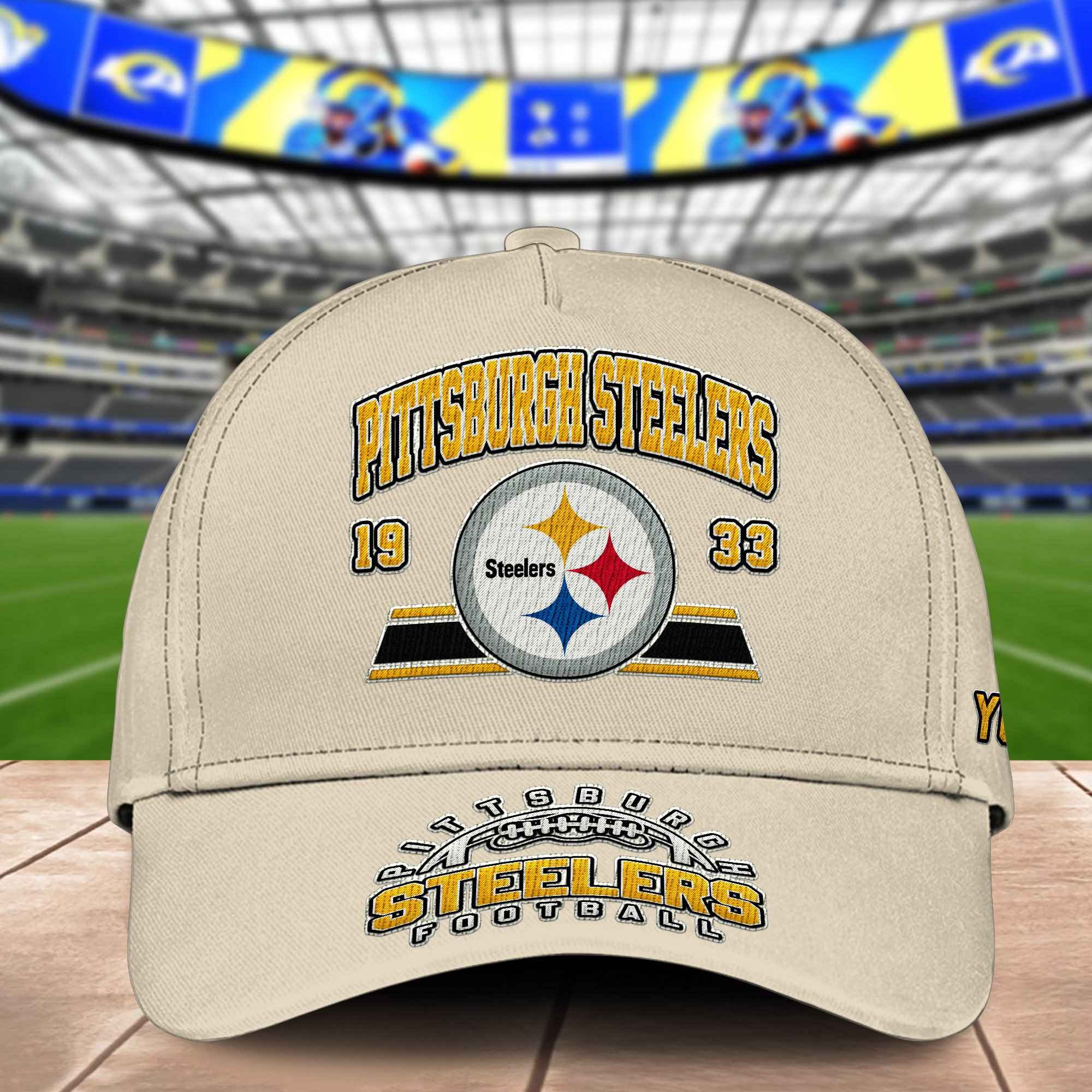 Alternative view of Pittsburgh Steelers Embroidered Cap 2024 Version Personalized Your Name, Sport Team Cap, Sport Gifts ETHY-60111