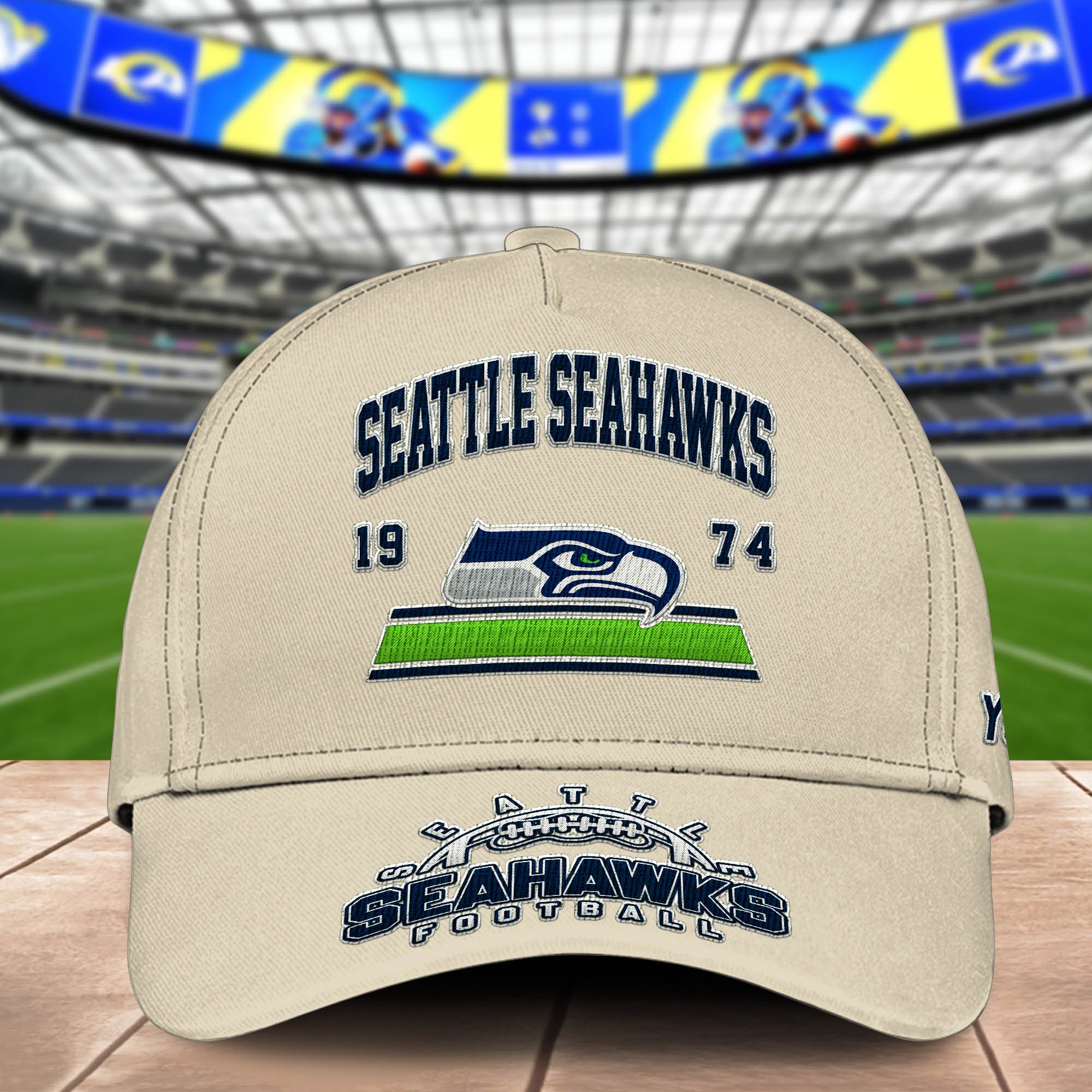 Alternative view of Seattle Seahawks Embroidered Cap 2024 Version Personalized Your Name, Sport Team Cap, Sport Gifts ETHY-60111