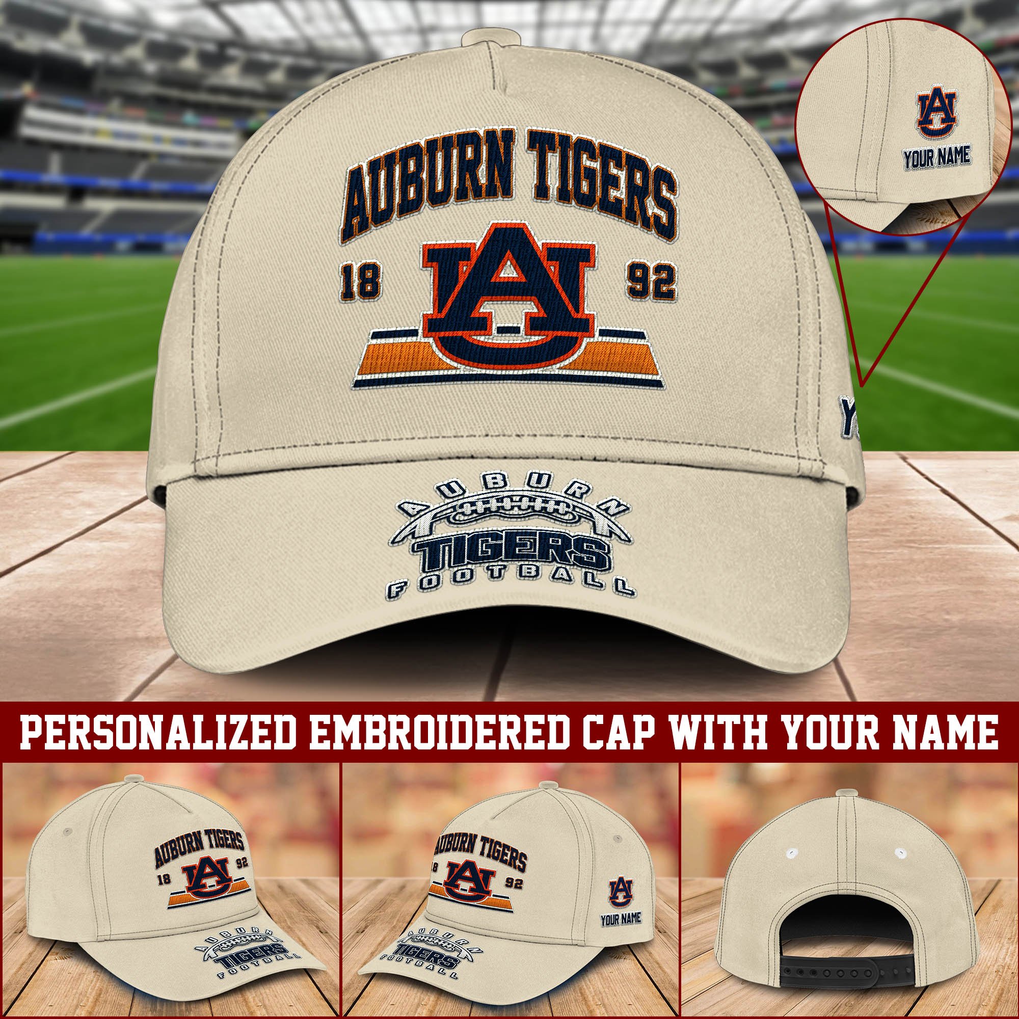 Auburn Tigers Embroidered Cap 2024 Version Personalized Your Name, Sport Team Cap, Sport Gifts ETHY-60111