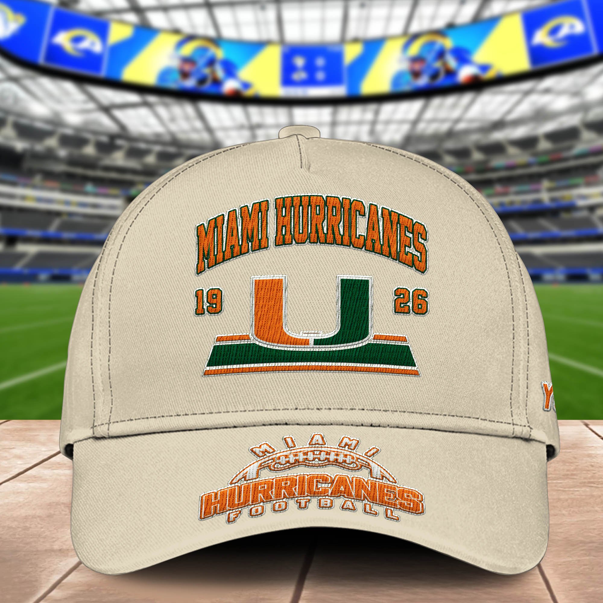 Alternative view of Miami Hurricanes Embroidered Cap 2024 Version Personalized Your Name, Sport Team Cap, Sport Gifts ETHY-60111