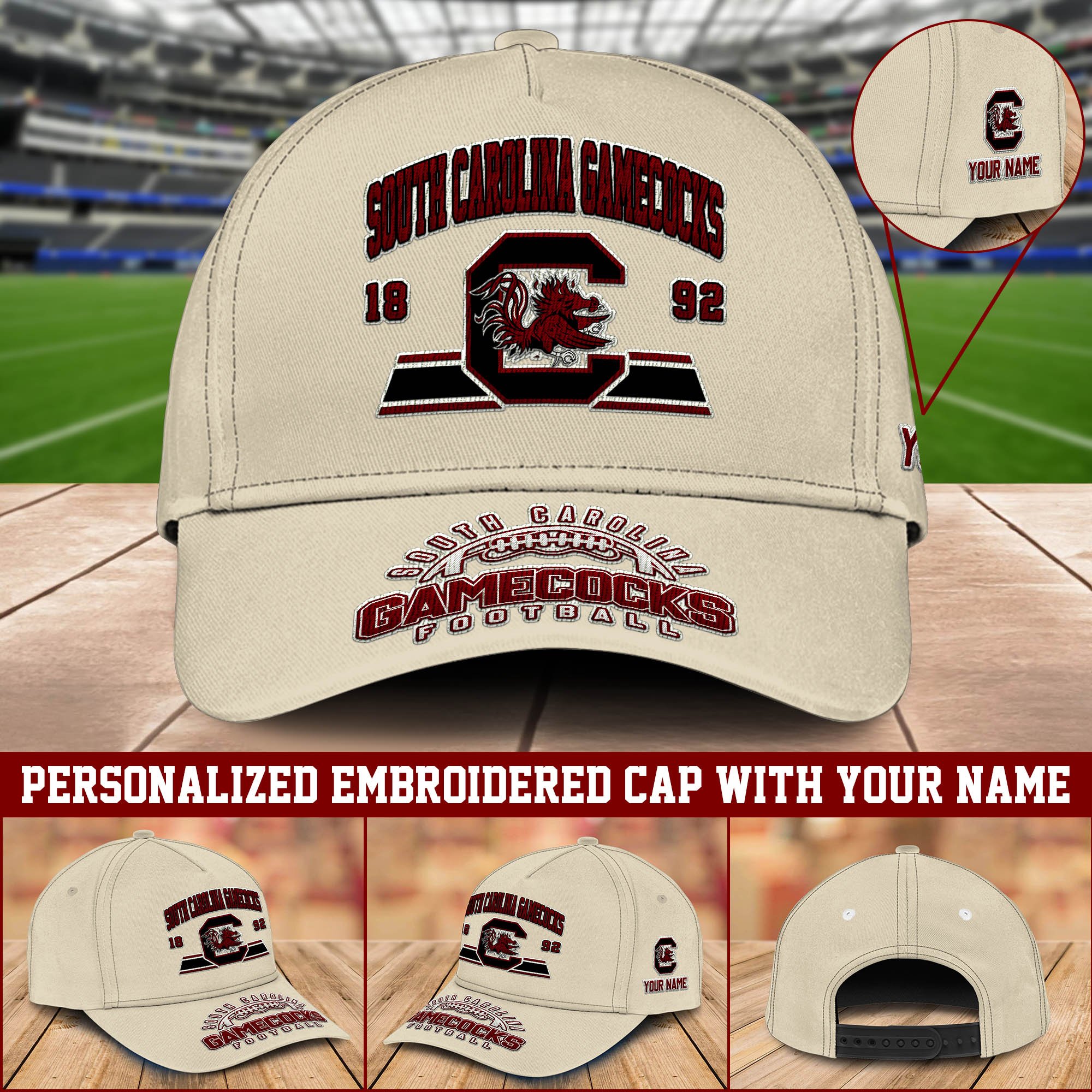South Carolina Gamecocks Embroidered Cap 2024 Version Personalized Your Name, Sport Team Cap, Sport Gifts ETHY-60111