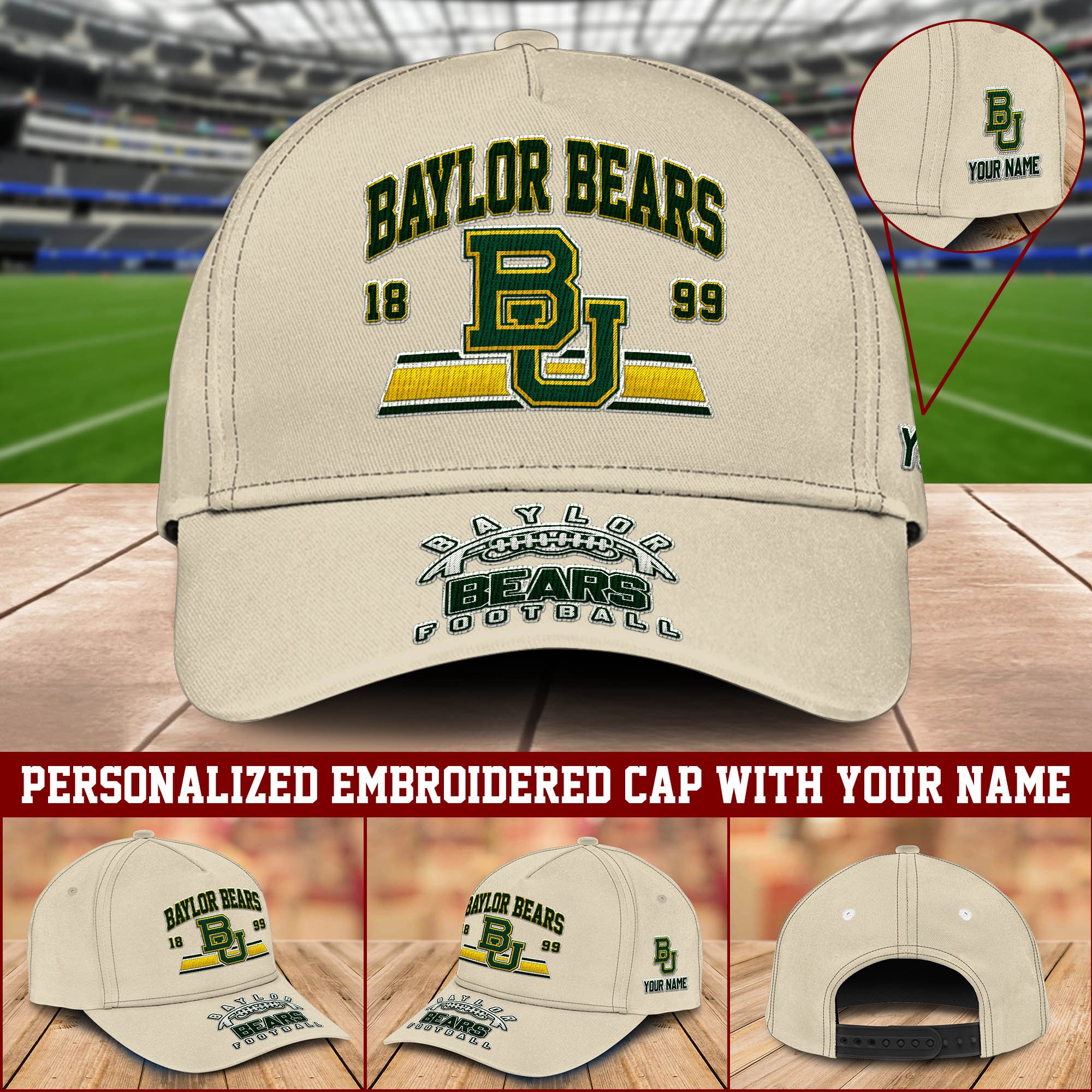 Baylor Bears Embroidered Cap 2024 Version Personalized Your Name, Sport Team Cap, Sport Gifts ETHY-60111