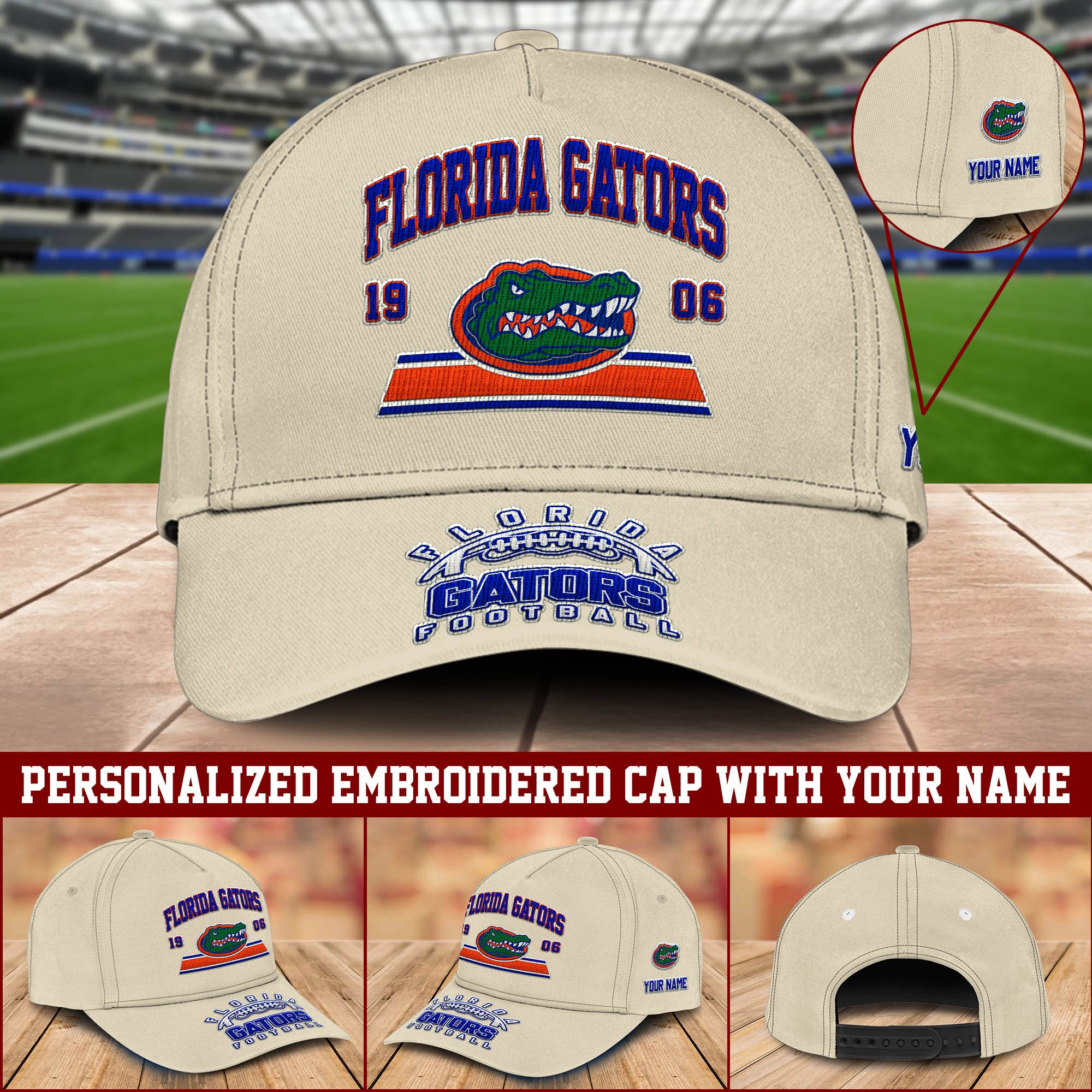 Florida Gators Embroidered Cap 2024 Version Personalized Your Name, Sport Team Cap, Sport Gifts ETHY-60111