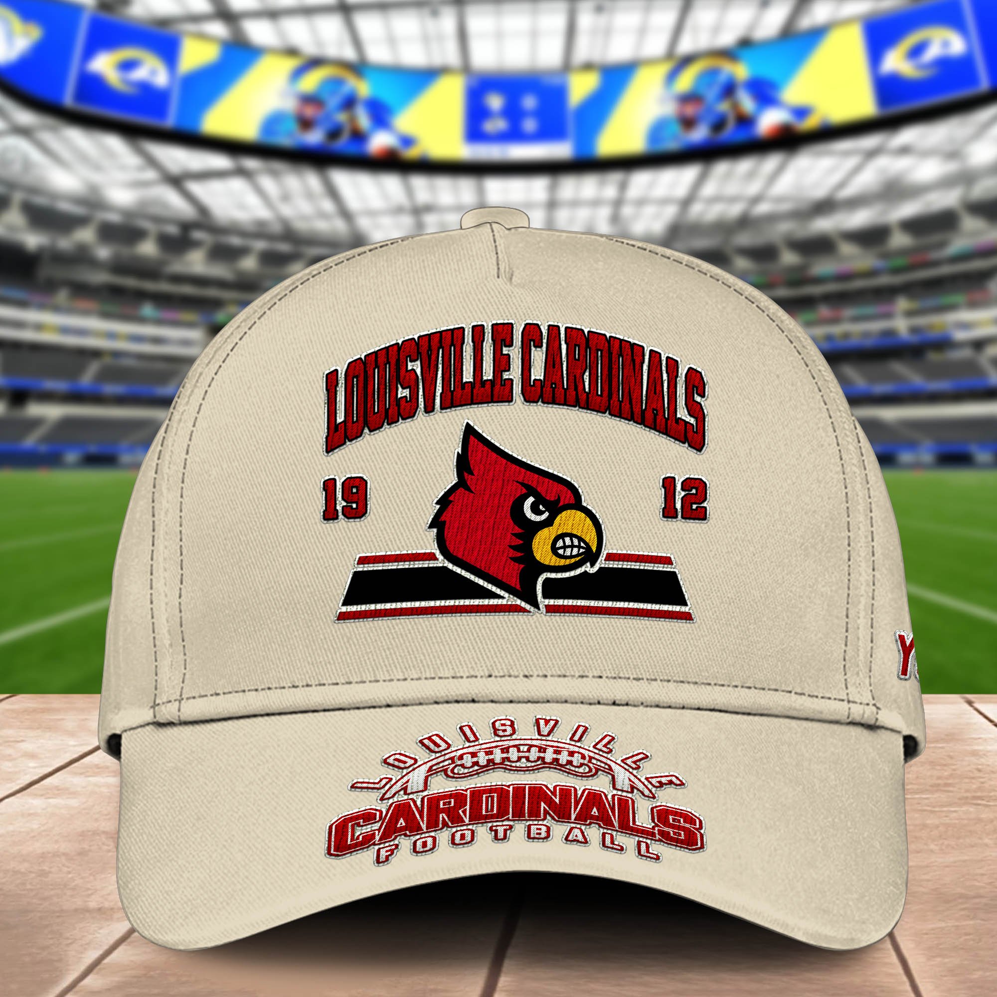 Alternative view of Louisville Cardinals Embroidered Cap 2024 Version Personalized Your Name, Sport Team Cap, Sport Gifts ETHY-60111