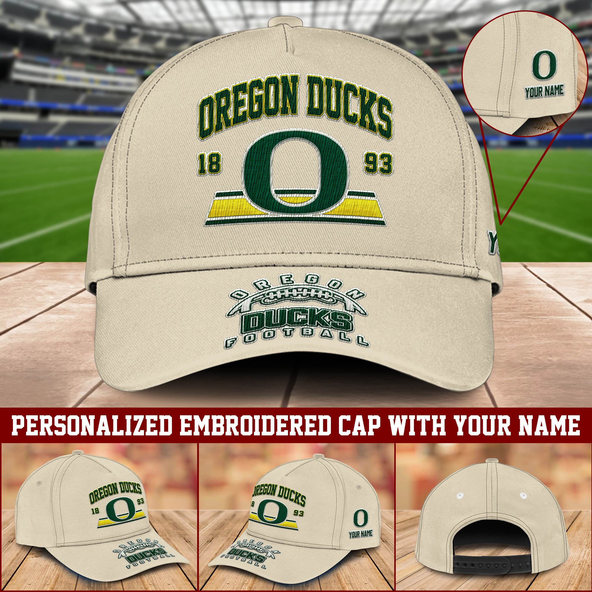 Oregon Ducks Embroidered Cap 2024 Version Personalized Your Name, Sport Team Cap, Sport Gifts ETHY-60111