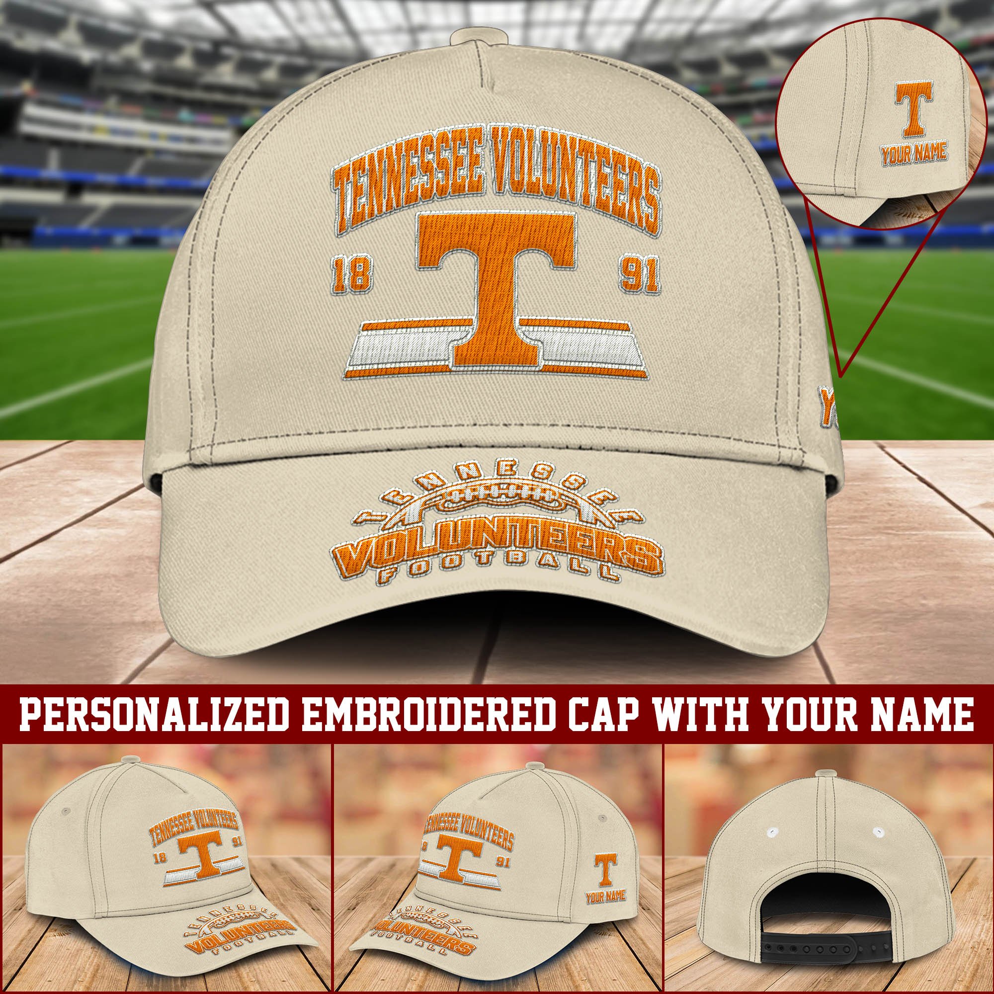 Tennessee Volunteers Embroidered Cap 2024 Version Personalized Your Name, Sport Team Cap, Sport Gifts ETHY-60111