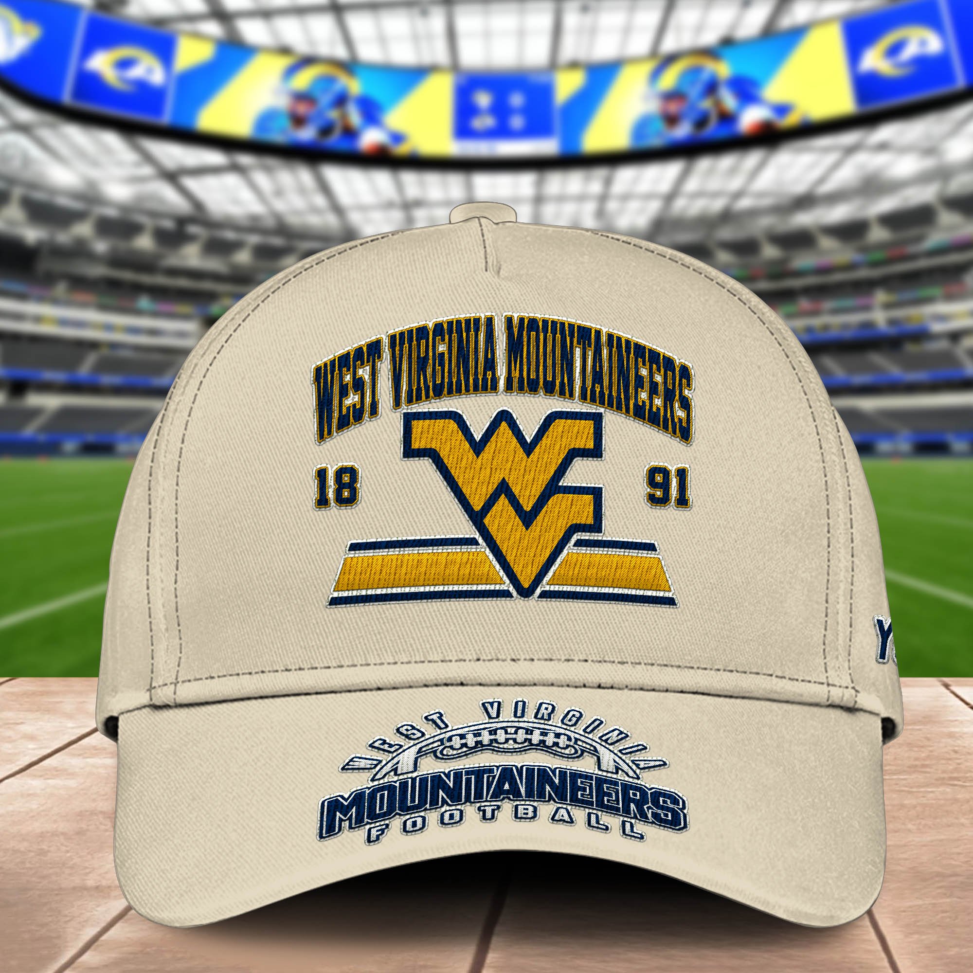 Alternative view of West Virginia Mountaineers Embroidered Cap 2024 Version Personalized Your Name, Sport Team Cap, Sport Gifts ETHY-60111