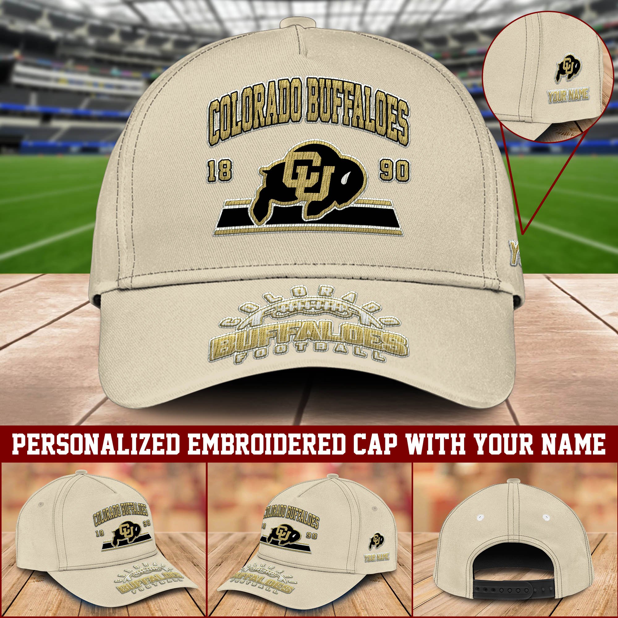 Colorado Buffaloes Embroidered Cap 2024 Version Personalized Your Name, Sport Team Cap, Sport Gifts ETHY-60111