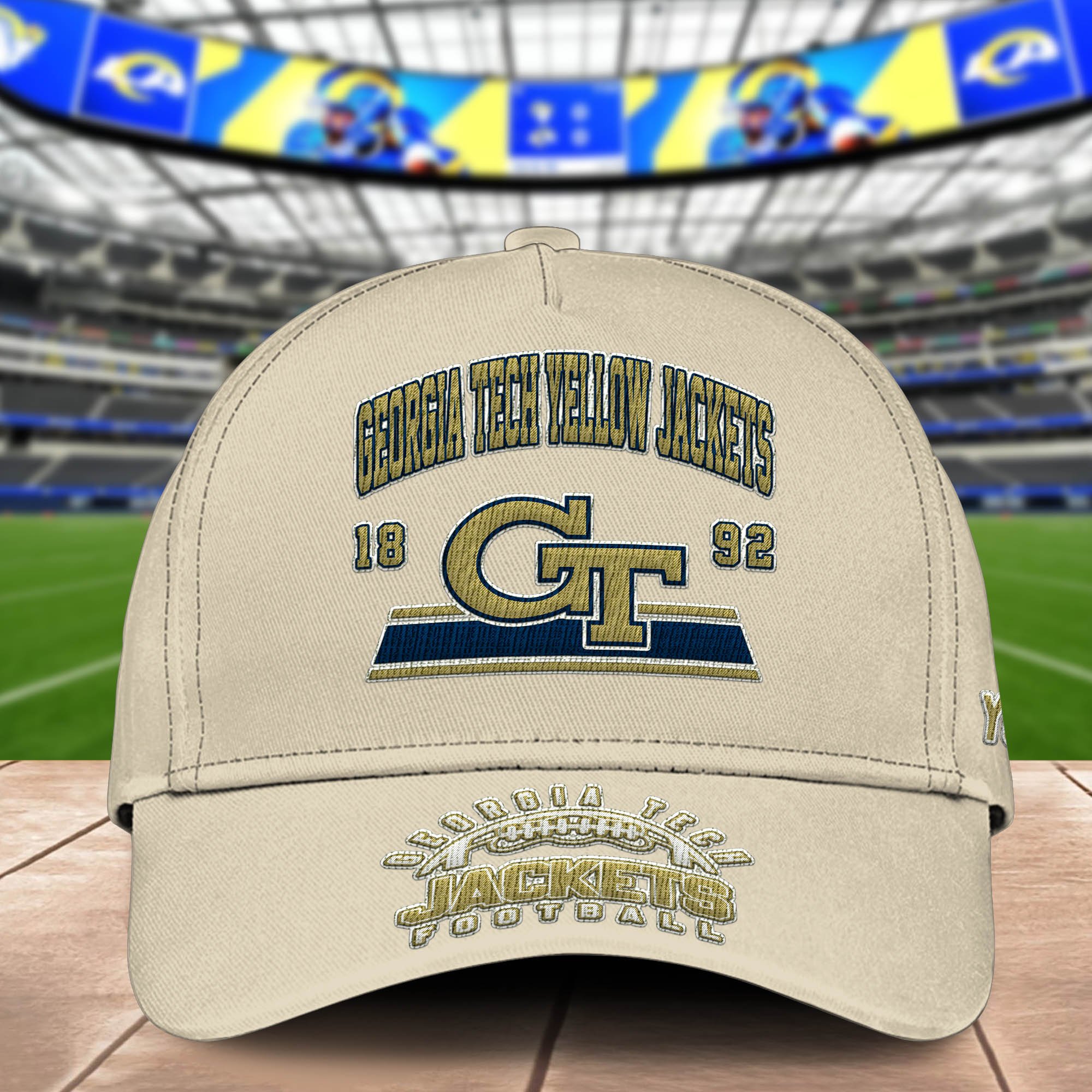 Alternative view of Georgia Tech Yellow Jackets Embroidered Cap 2024 Version Personalized Your Name, Sport Team Cap, Sport Gifts ETHY-60111