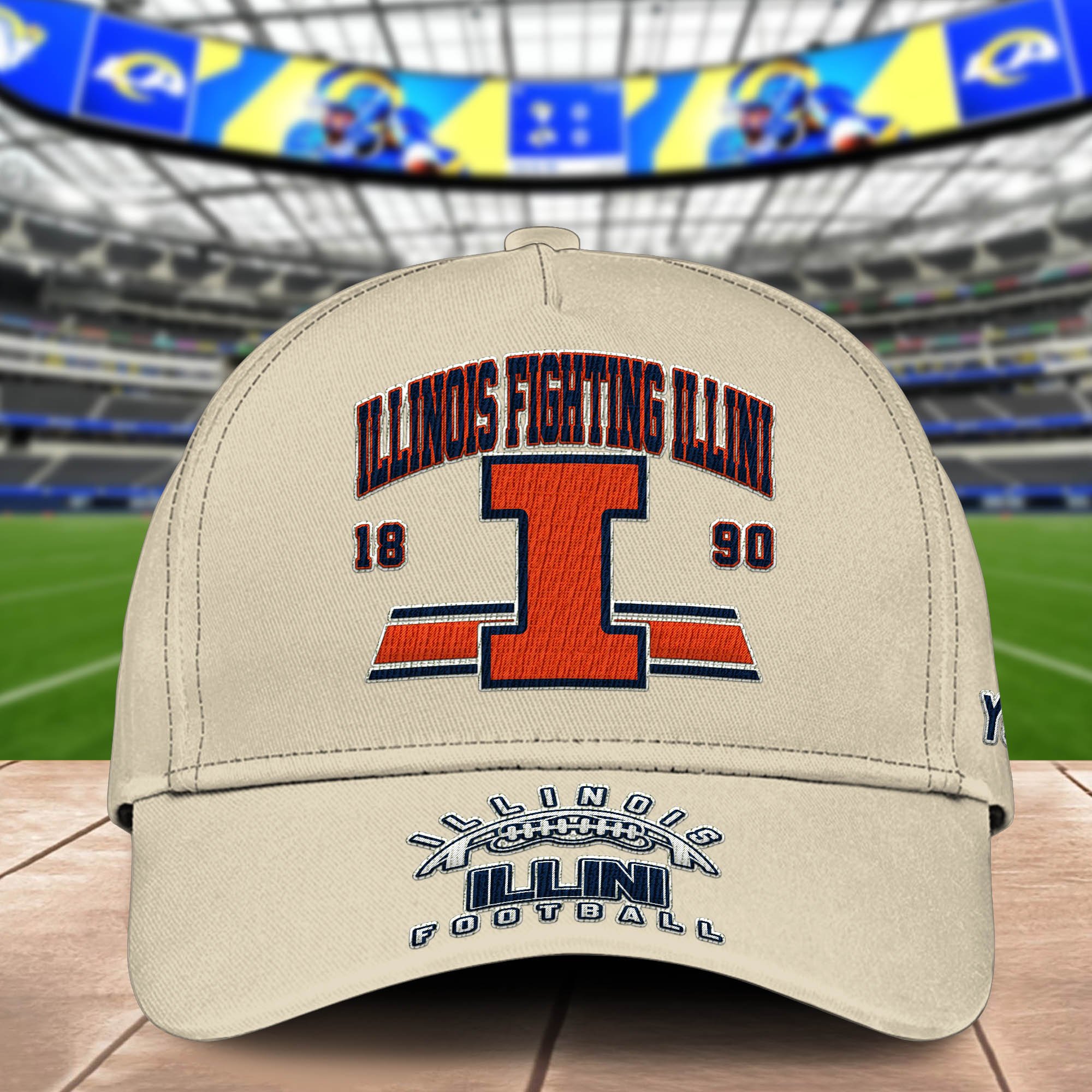 Alternative view of Illinois Fighting Illini Embroidered Cap 2024 Version Personalized Your Name, Sport Team Cap, Sport Gifts ETHY-60111