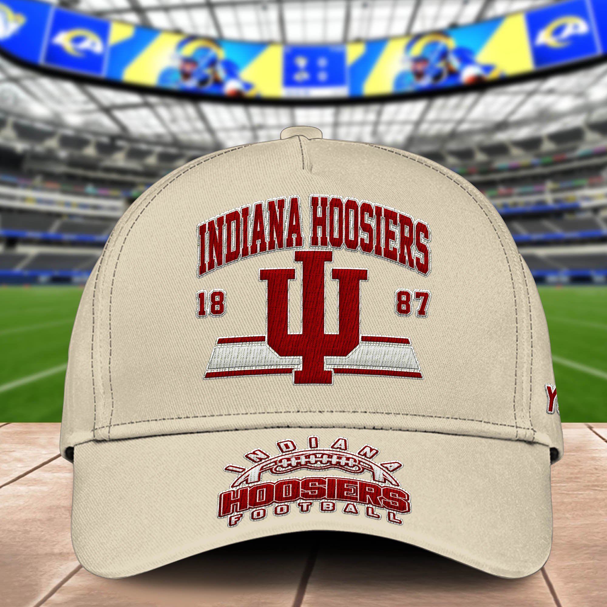 Alternative view of Indiana Hoosiers Embroidered Cap 2024 Version Personalized Your Name, Sport Team Cap, Sport Gifts ETHY-60111