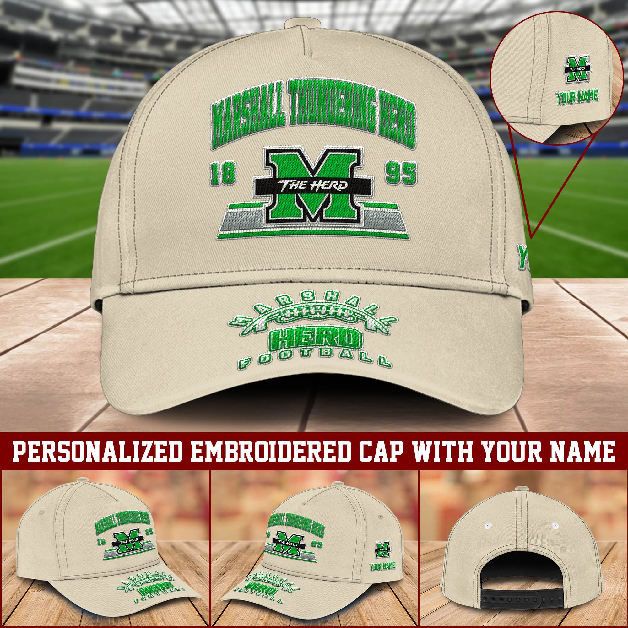 Marshall Thundering Herd Embroidered Cap 2024 Version Personalized Your Name, Sport Team Cap, Sport Gifts ETHY-60111