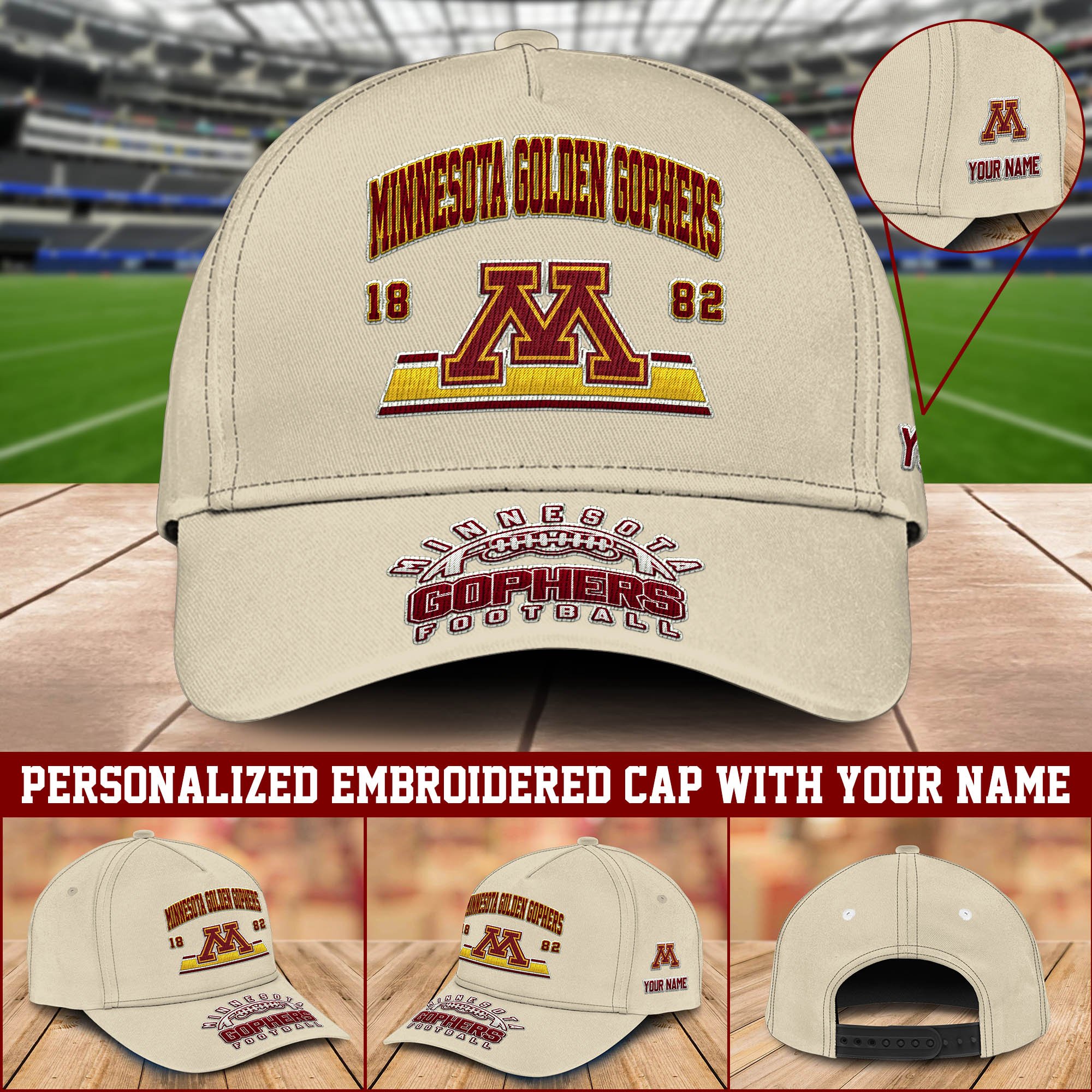 Minnesota Golden Gophers Embroidered Cap 2024 Version Personalized Your Name, Sport Team Cap, Sport Gifts ETHY-60111