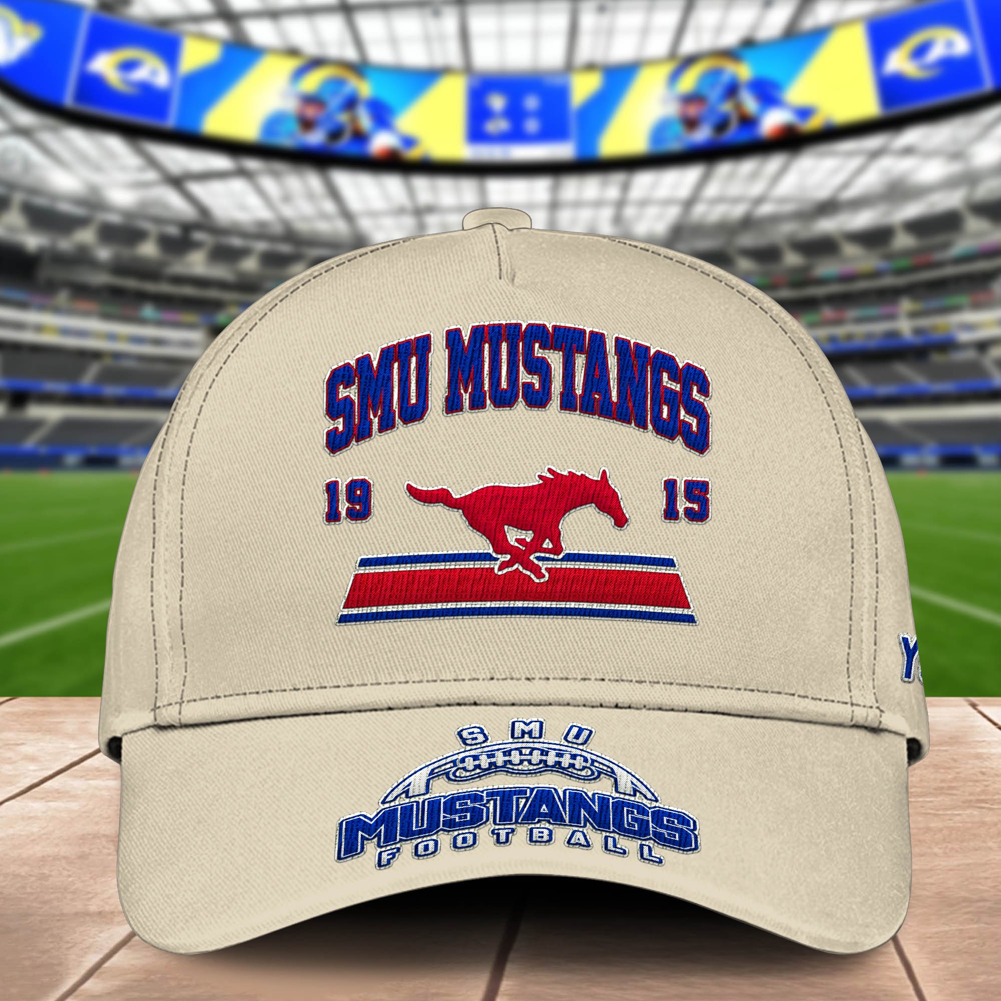 Alternative view of SMU Mustangs Embroidered Cap 2024 Version Personalized Your Name, Sport Team Cap, Sport Gifts ETHY-60111