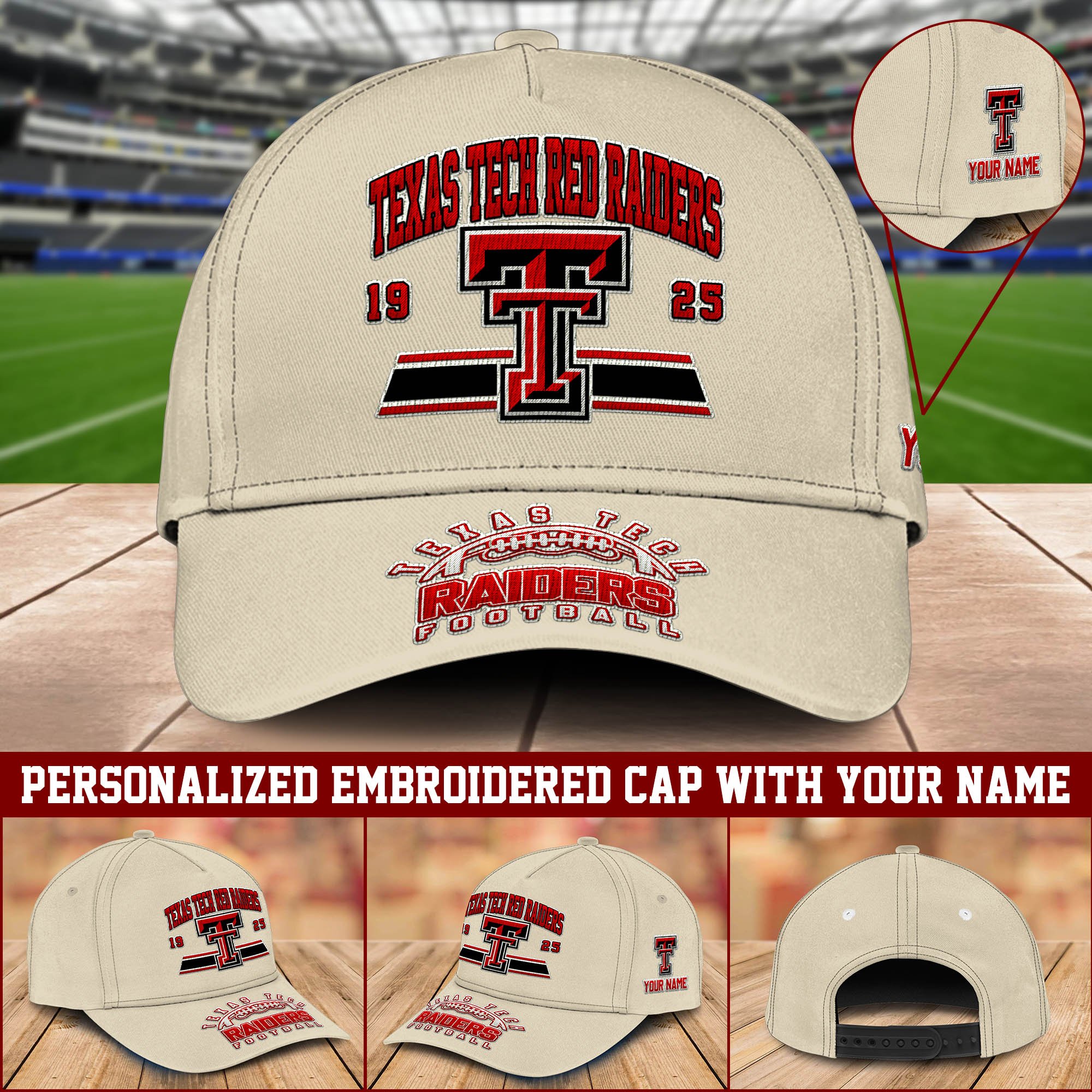 Texas Tech Red Raiders Embroidered Cap 2024 Version Personalized Your Name, Sport Team Cap, Sport Gifts ETHY-60111