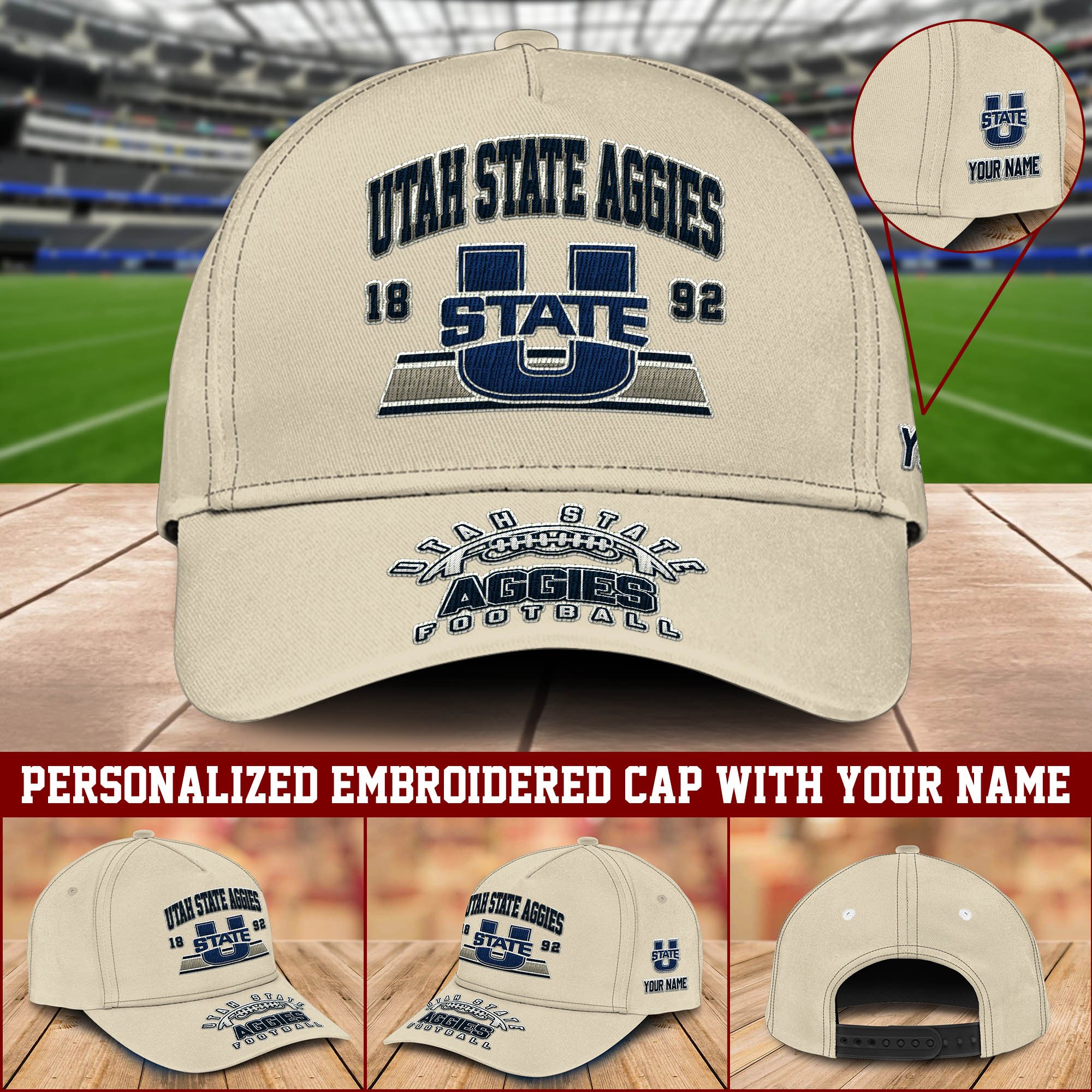 Utah State Aggies Embroidered Cap 2024 Version Personalized Your Name, Sport Team Cap, Sport Gifts ETHY-60111