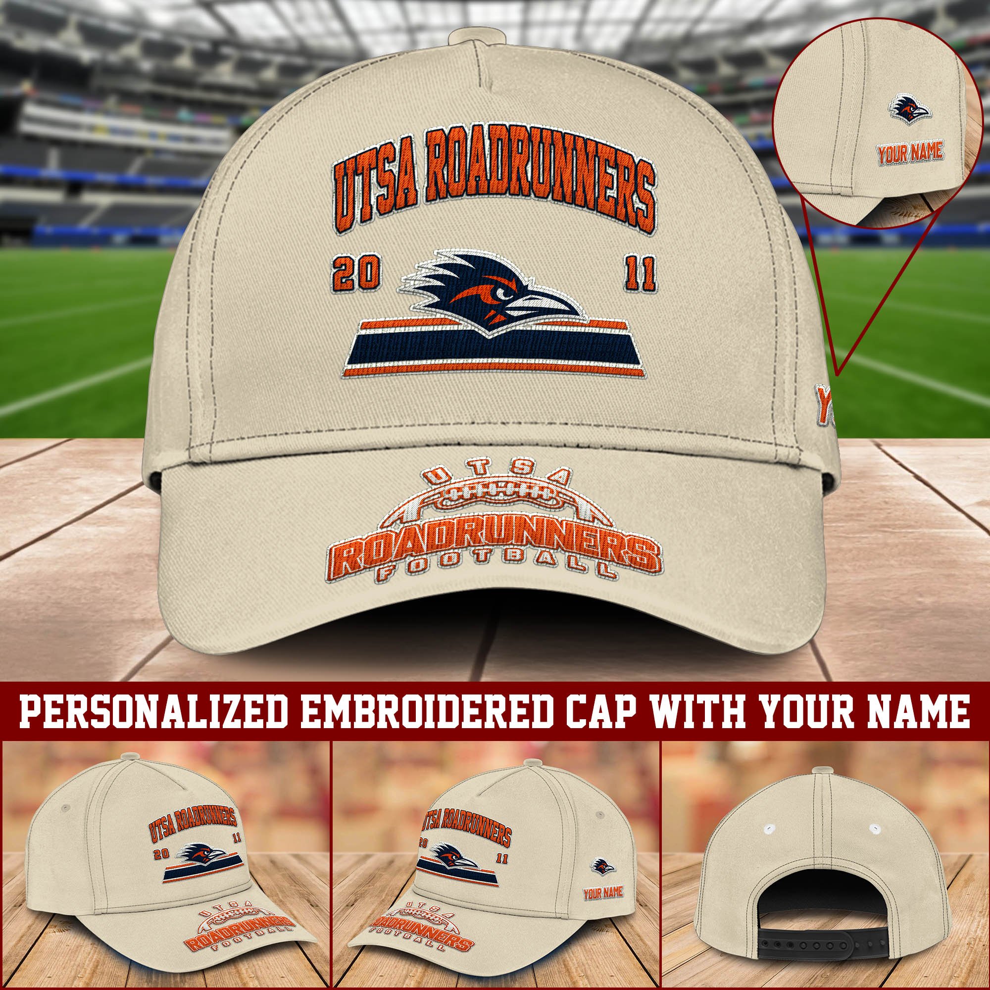 UTSA Roadrunners Embroidered Cap 2024 Version Personalized Your Name, Sport Team Cap, Sport Gifts ETHY-60111