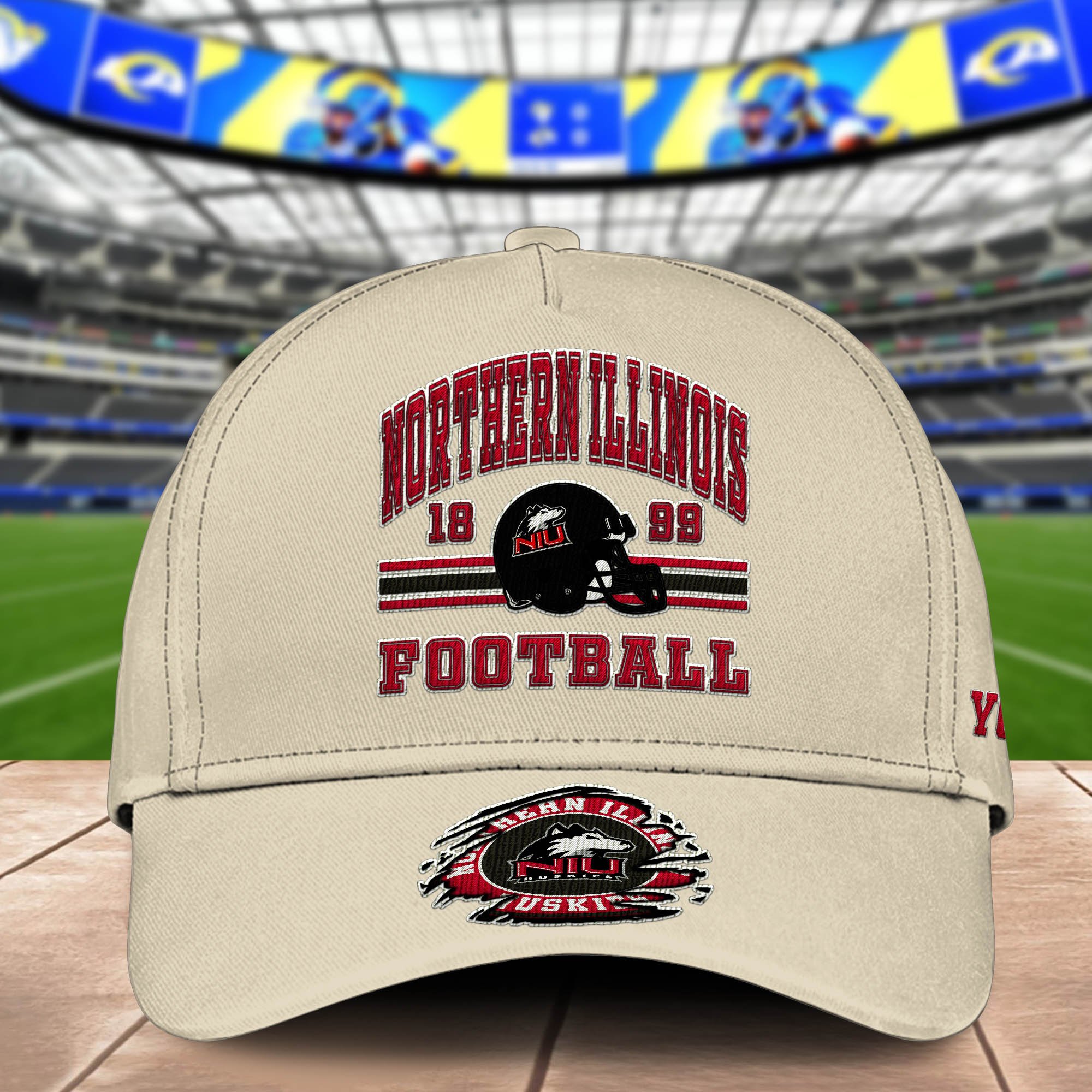 Alternative view of Northern Illinois Huskies Embroidered Cap 2024 Version Custom Your Name, Football Team Cap, Gifts For Football Lovers ETHY-60202