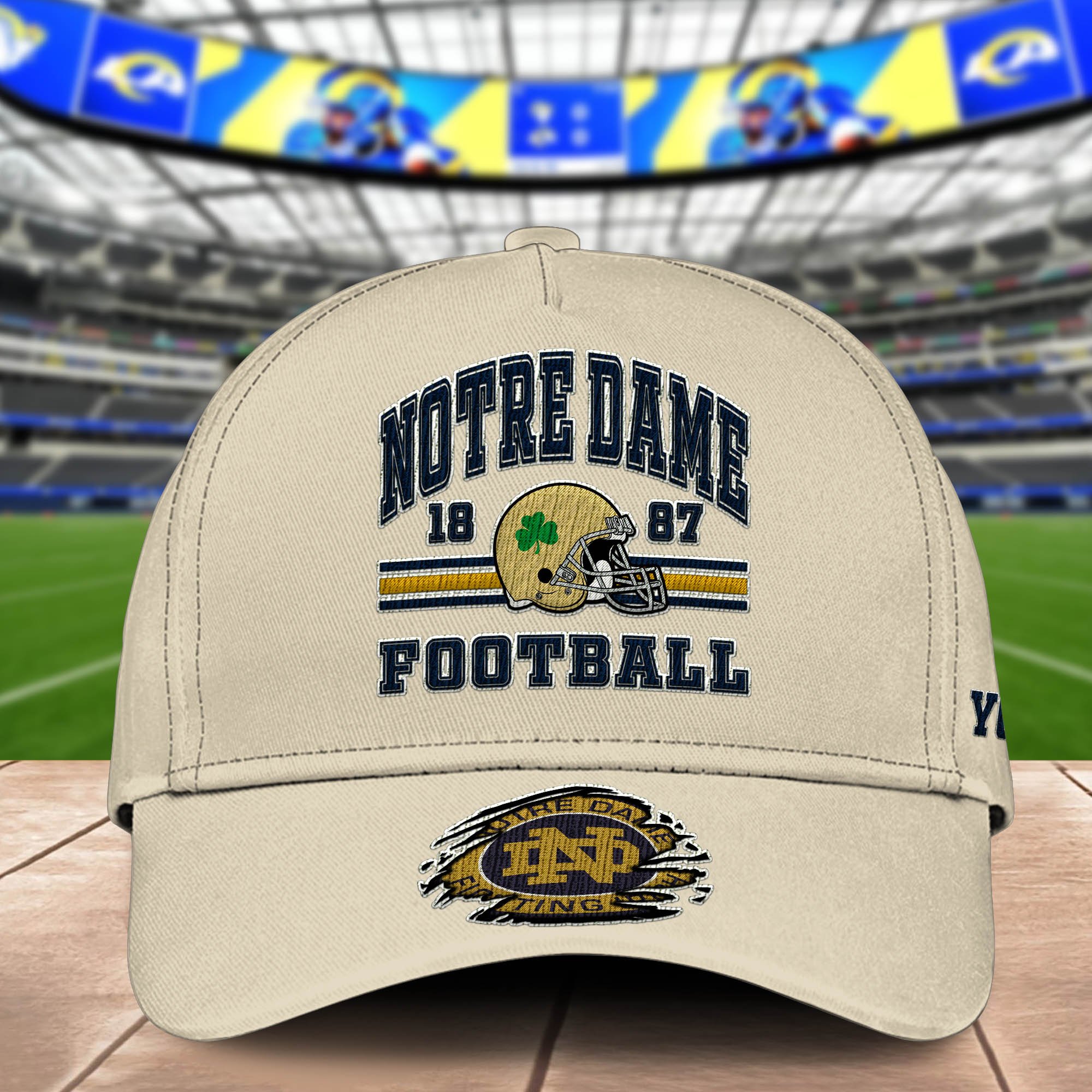 Alternative view of Notre Dame Fighting Irish Embroidered Cap 2024 Version Custom Your Name, Football Team Cap, Gifts For Football Lovers ETHY-60202