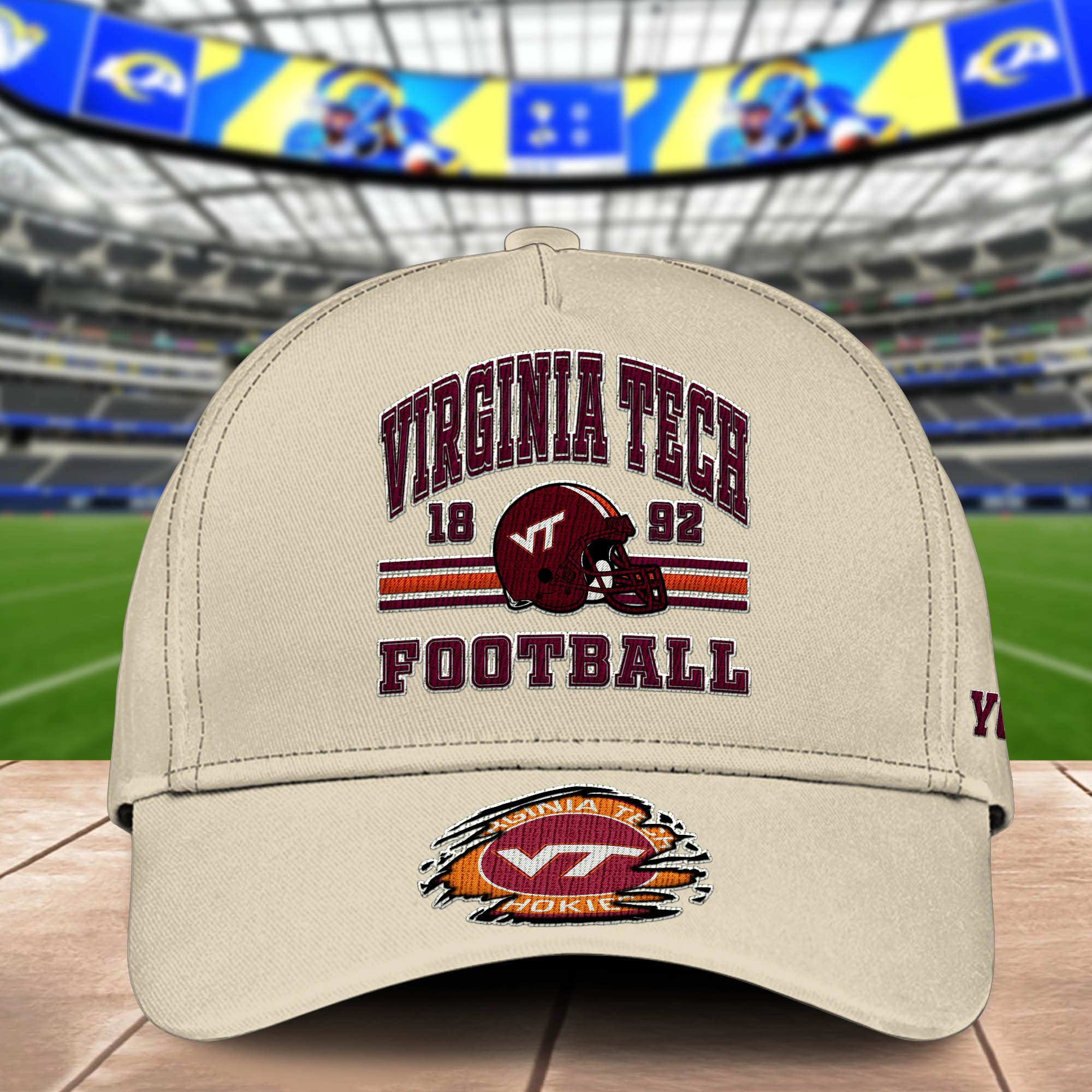 Alternative view of Virginia Tech Hokies Embroidered Cap 2024 Version Custom Your Name, Football Team Cap, Gifts For Football Lovers ETHY-60202