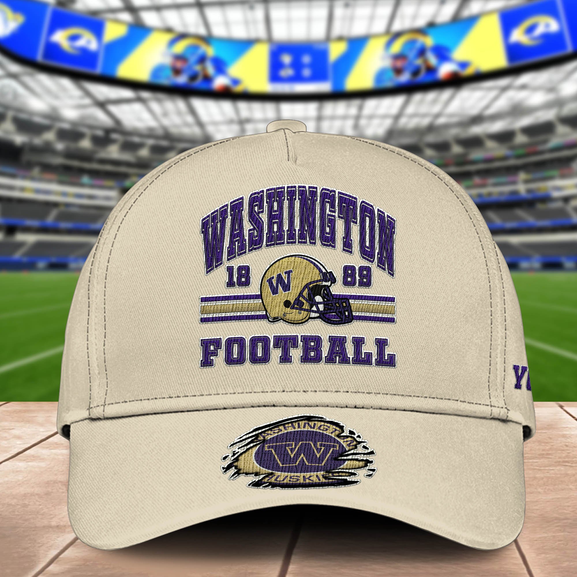 Alternative view of Washington Huskies Embroidered Cap 2024 Version Custom Your Name, Football Team Cap, Gifts For Football Lovers ETHY-60202