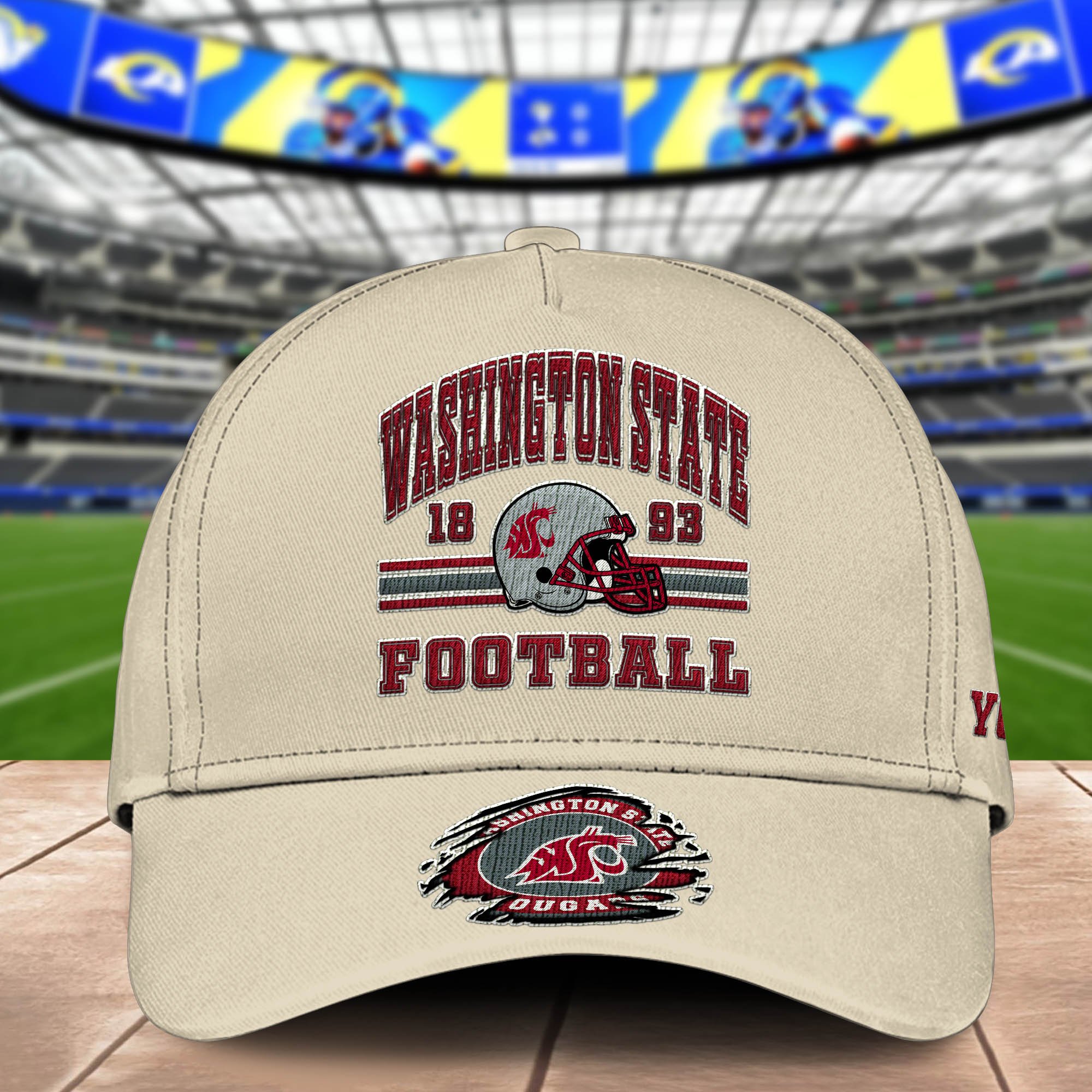 Alternative view of Washington State Cougars Embroidered Cap 2024 Version Custom Your Name, Football Team Cap, Gifts For Football Lovers ETHY-60202